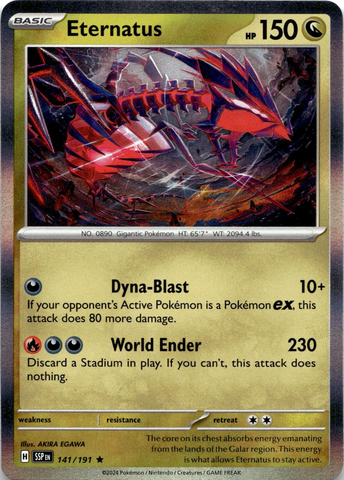 Eternatus 141/191 Rare Surging Sparks Pokemon Holo Near Mint