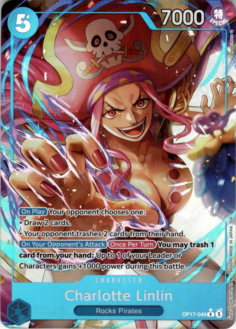 ONE PIECE CHARLOTTE LINLIN (049) (ALTERNATE ART) OP17-049 FOIL NM