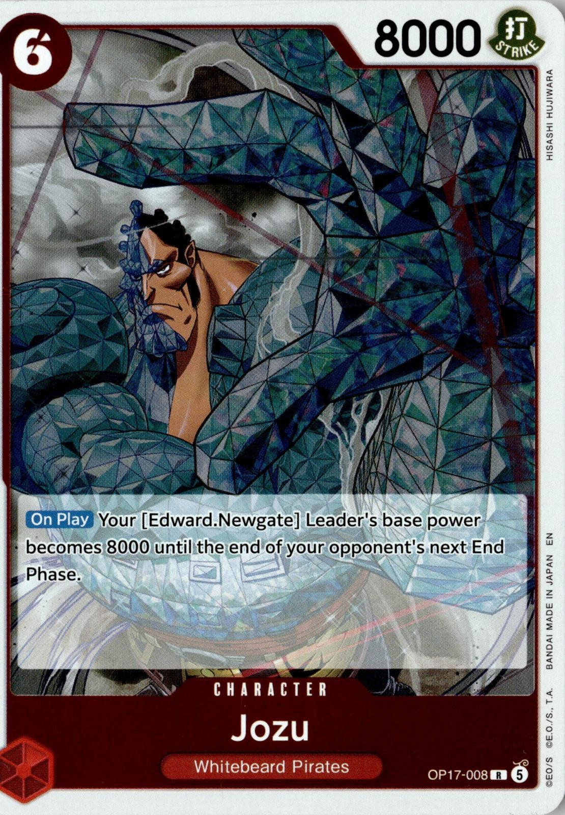 2026 ONE PIECE JOZU OP17-008 RARE THE WORLD'S STRONGEST WARRIORS FOIL NEAR MINT