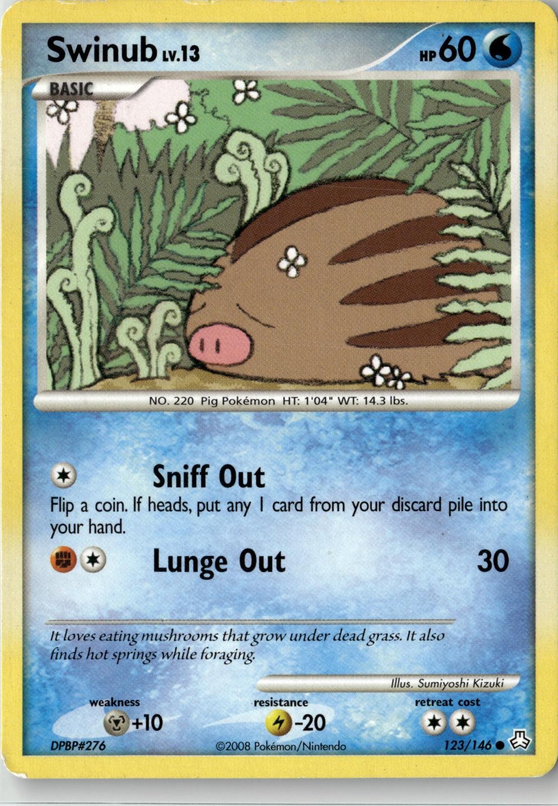 2008 POKEMON SWINUB 123/146 COMMON LEGENDS AWAKENED NEAR MINT