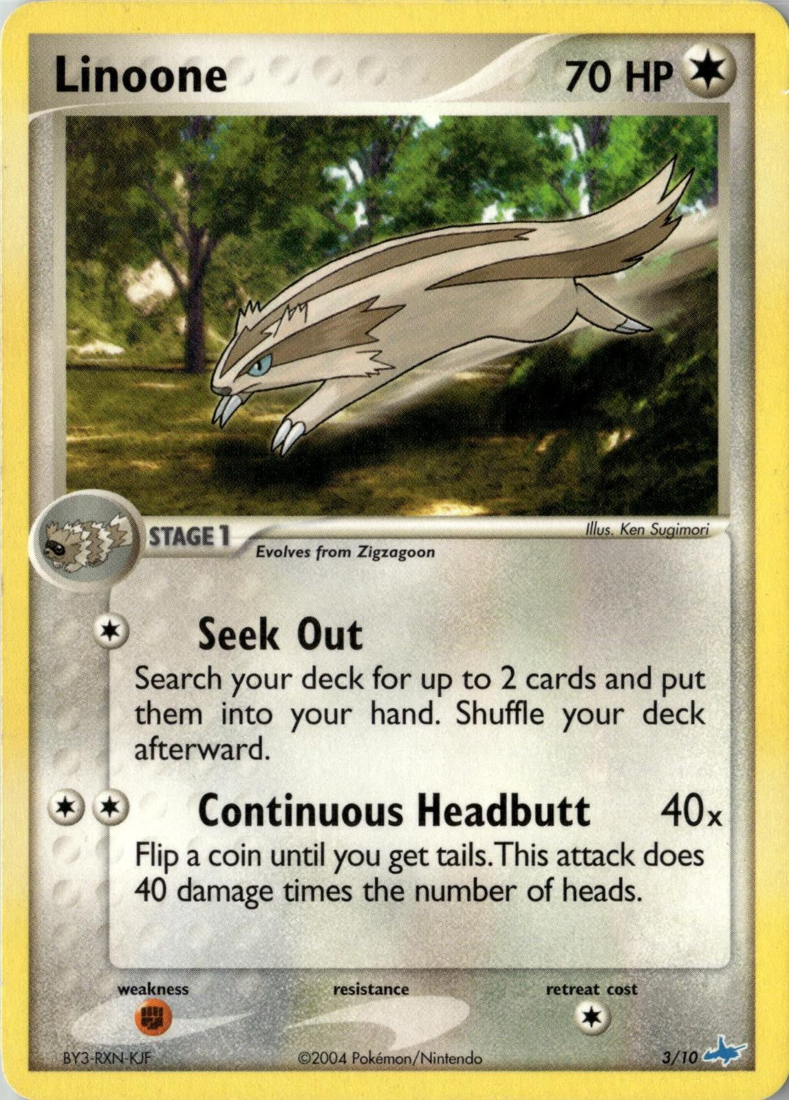 2004 POKEMON LINOONE 3/10 EX TRAINER KIT LATIOS NEAR MINT
