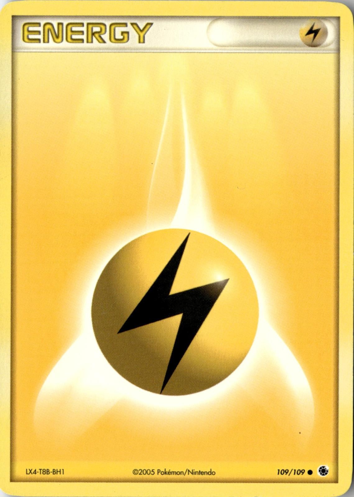POKEMON LIGHTNING ENERGY (NO E-READER) 109/109 COMMON DECK EXCLUSIVES NEAR MINT