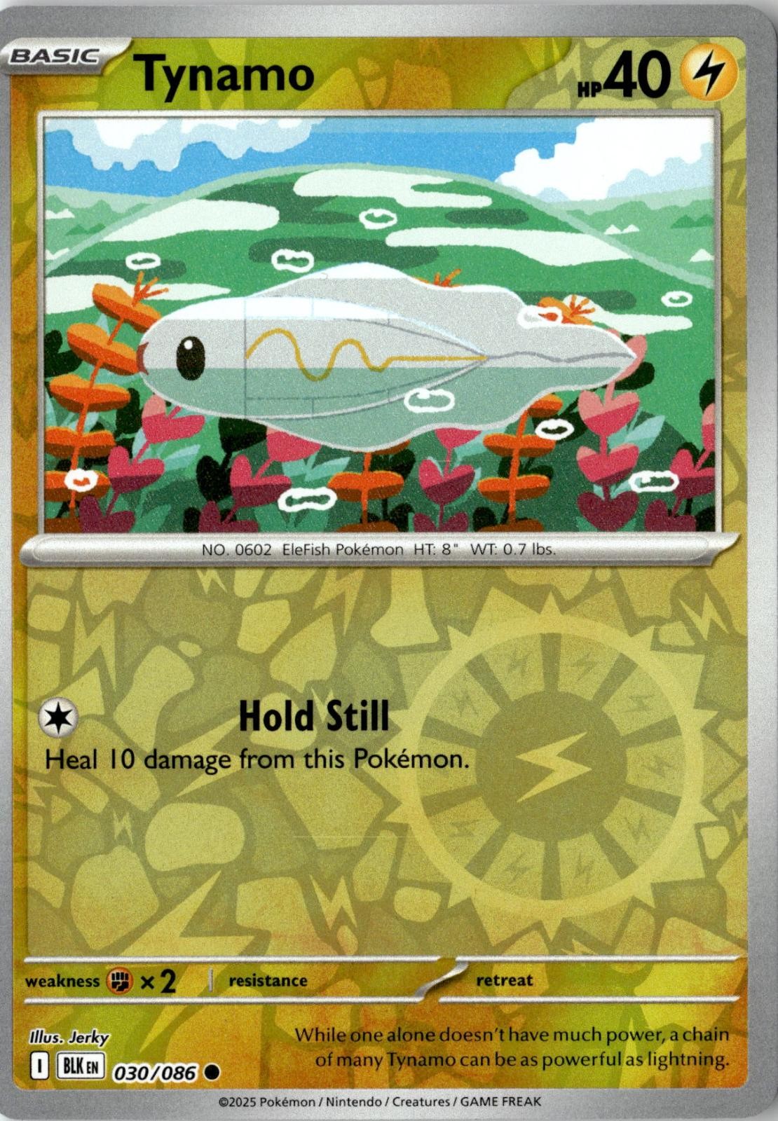2025 POKEMON TYNAMO 030/086 COMMON BLACK BOLT REVERSE HOLO NEAR MINT