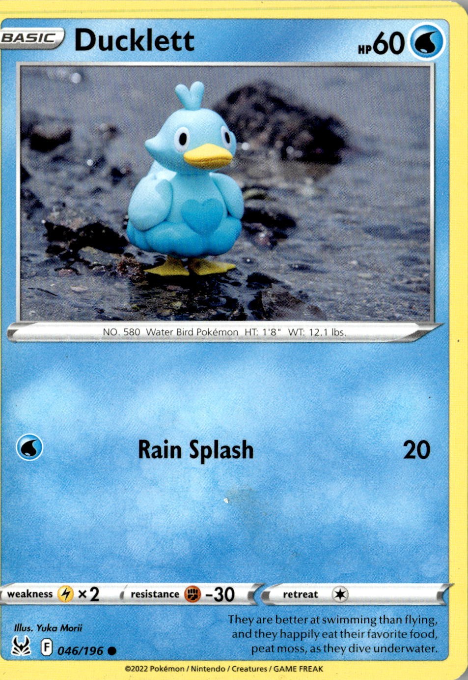 2022 POKEMON DUCKLETT 046/196 COMMON LOST ORIGIN NEAR MINT