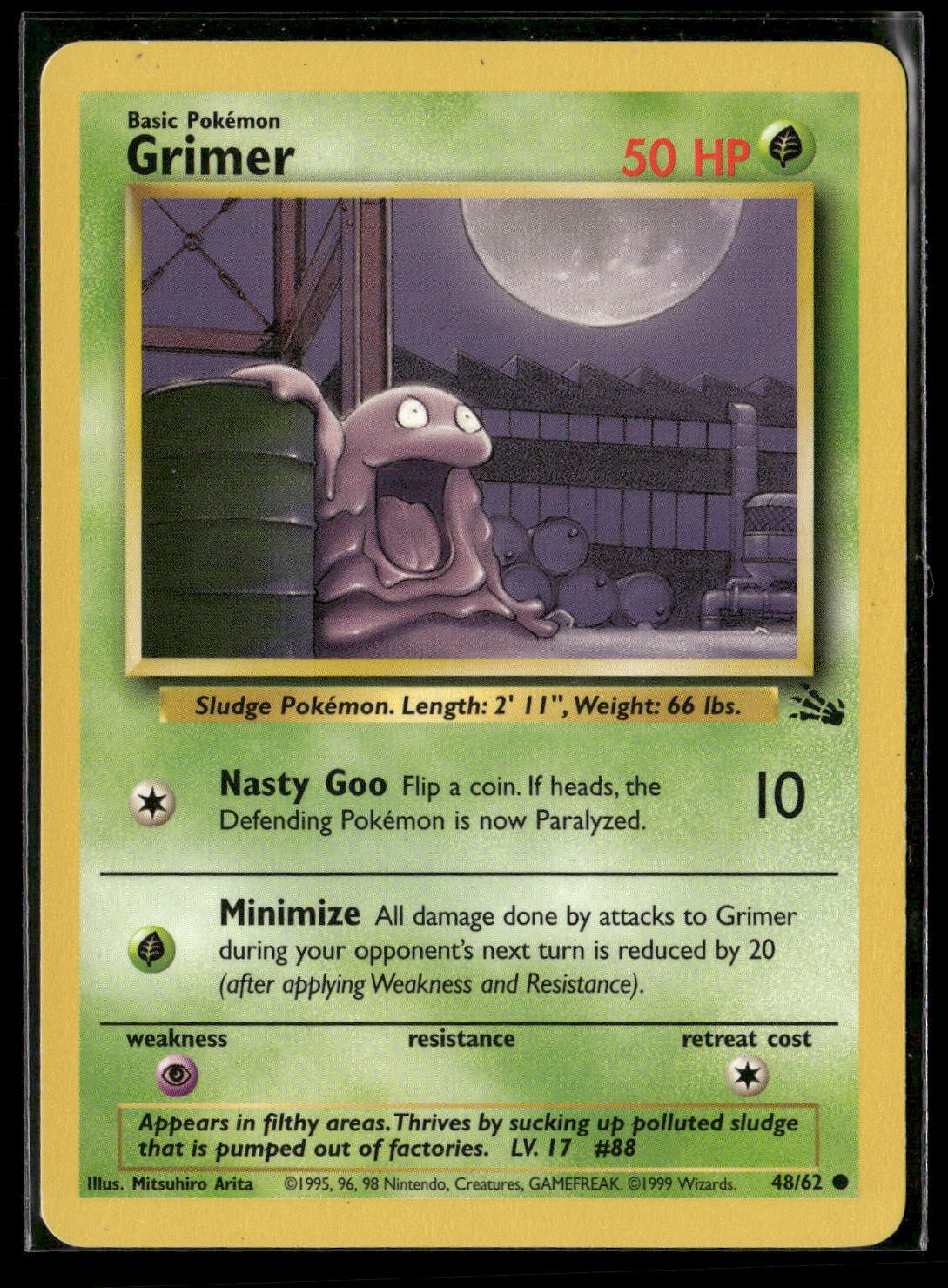 Grimer Unlimited Common Fossil 48/62 NM