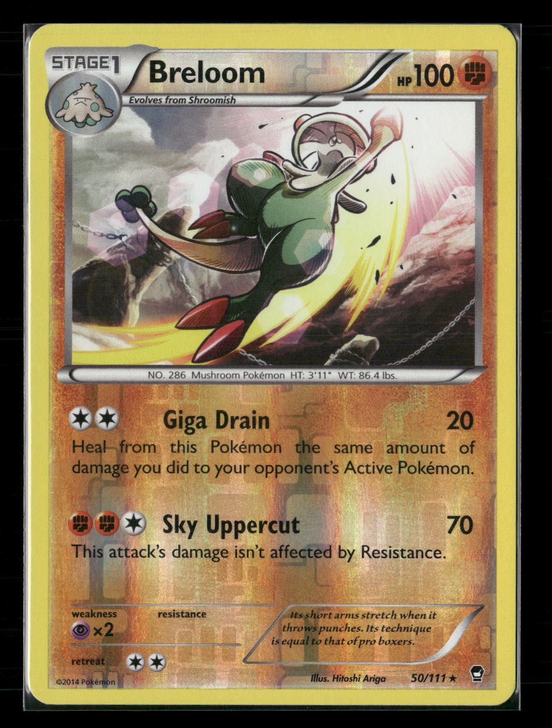 Breloom Reverse Holo Rare XY - Furious Fists 50/111 NM