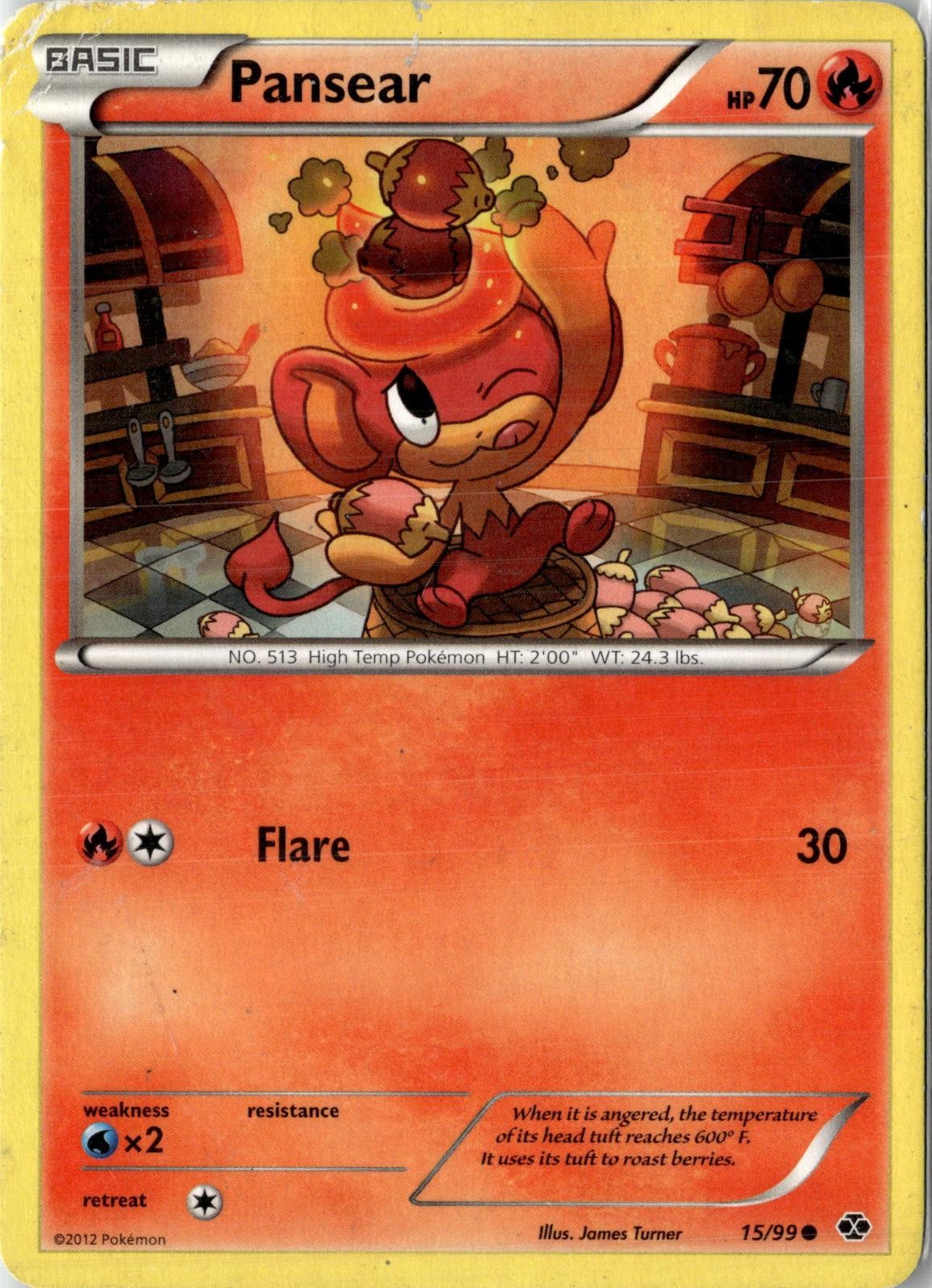 2012 POKEMON PANSEAR 15/99 COMMON NEXT DESTINIES NEAR MINT