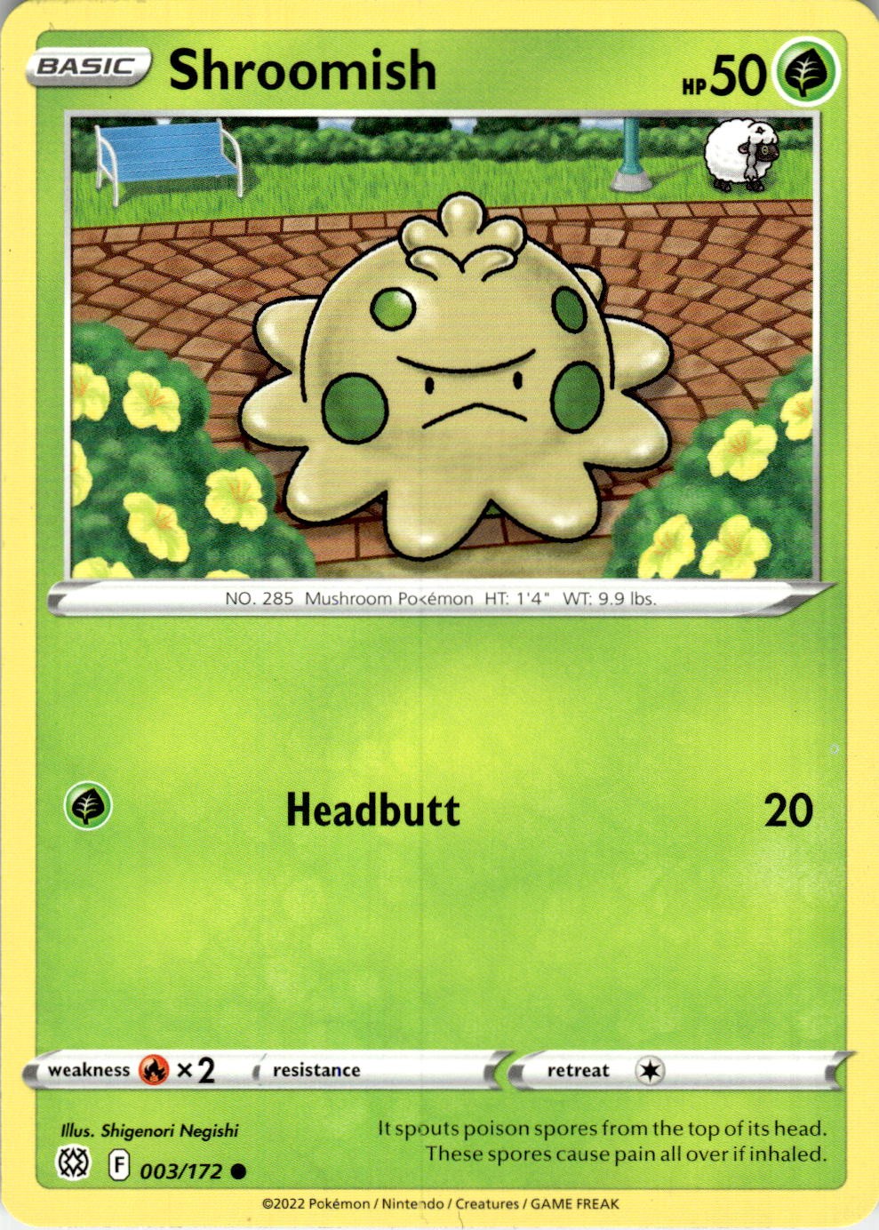Shroomish 003/172 Common Brilliant Stars Pokemon Near Mint