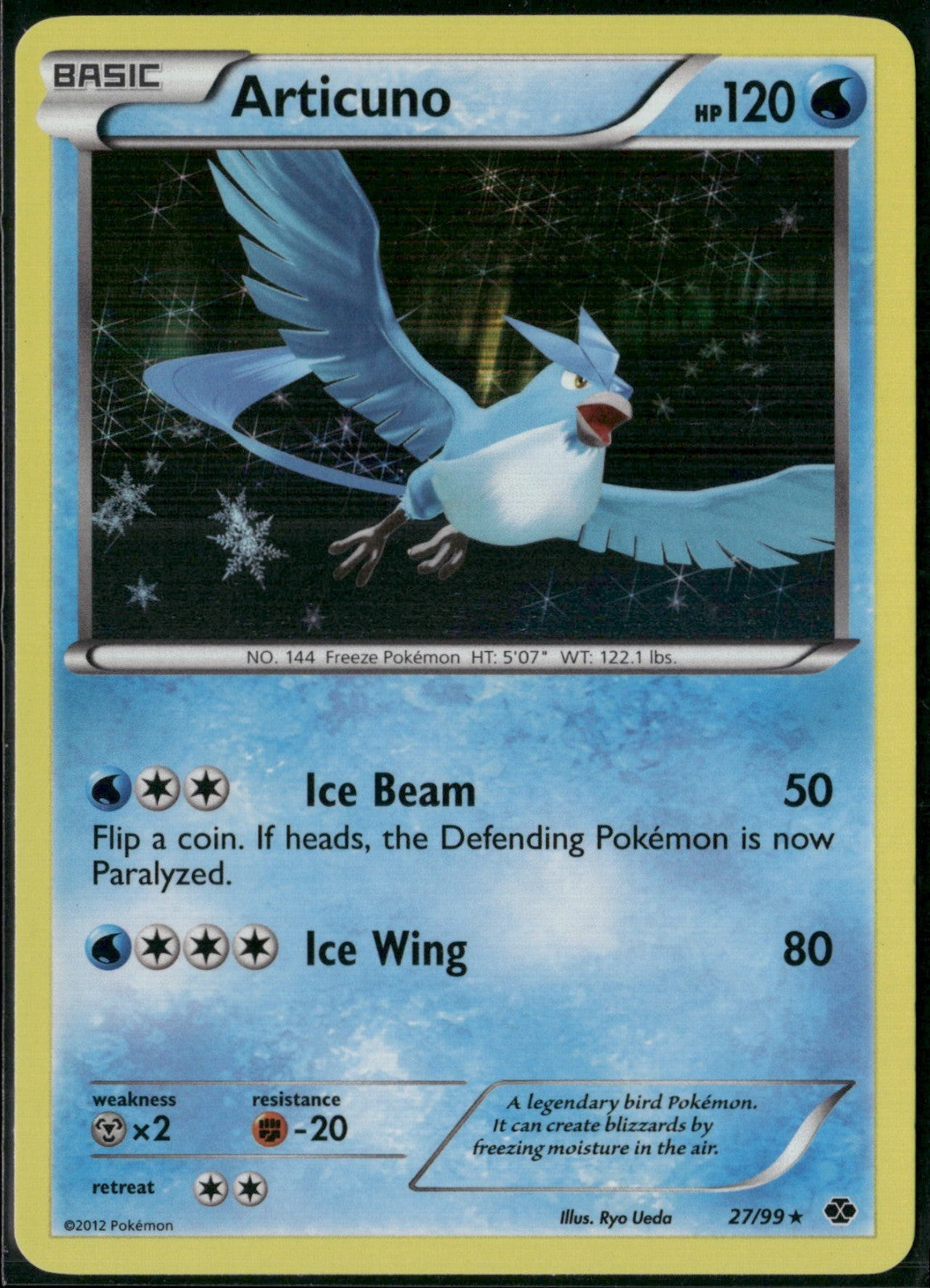 Articuno Holo Rare Next Destinies 27/99 NM