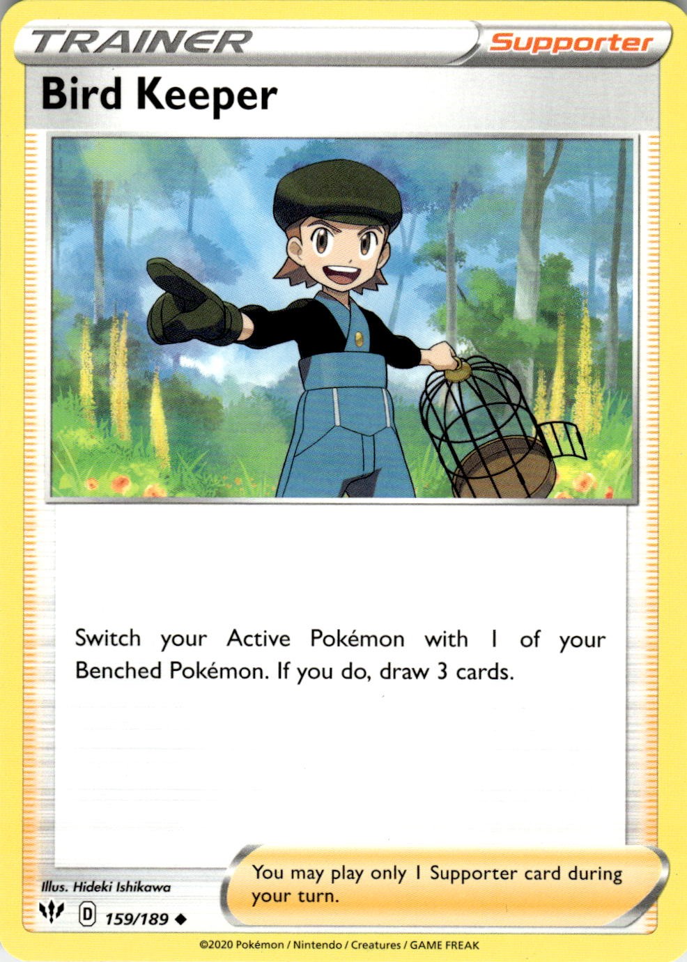 Bird Keeper 159/189 Uncommon Darkness Ablaze Pokemon Near Mint