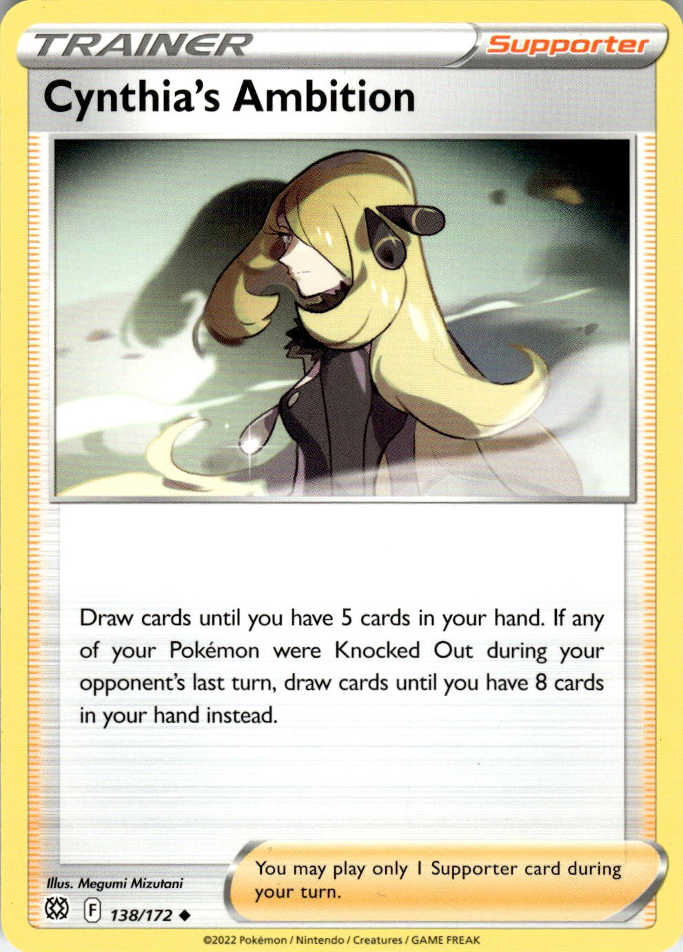 2022 POKEMON CYNTHIA'S AMBITION 138/172 UNCOMMON PRIZE PACK SERIES CARDS NM
