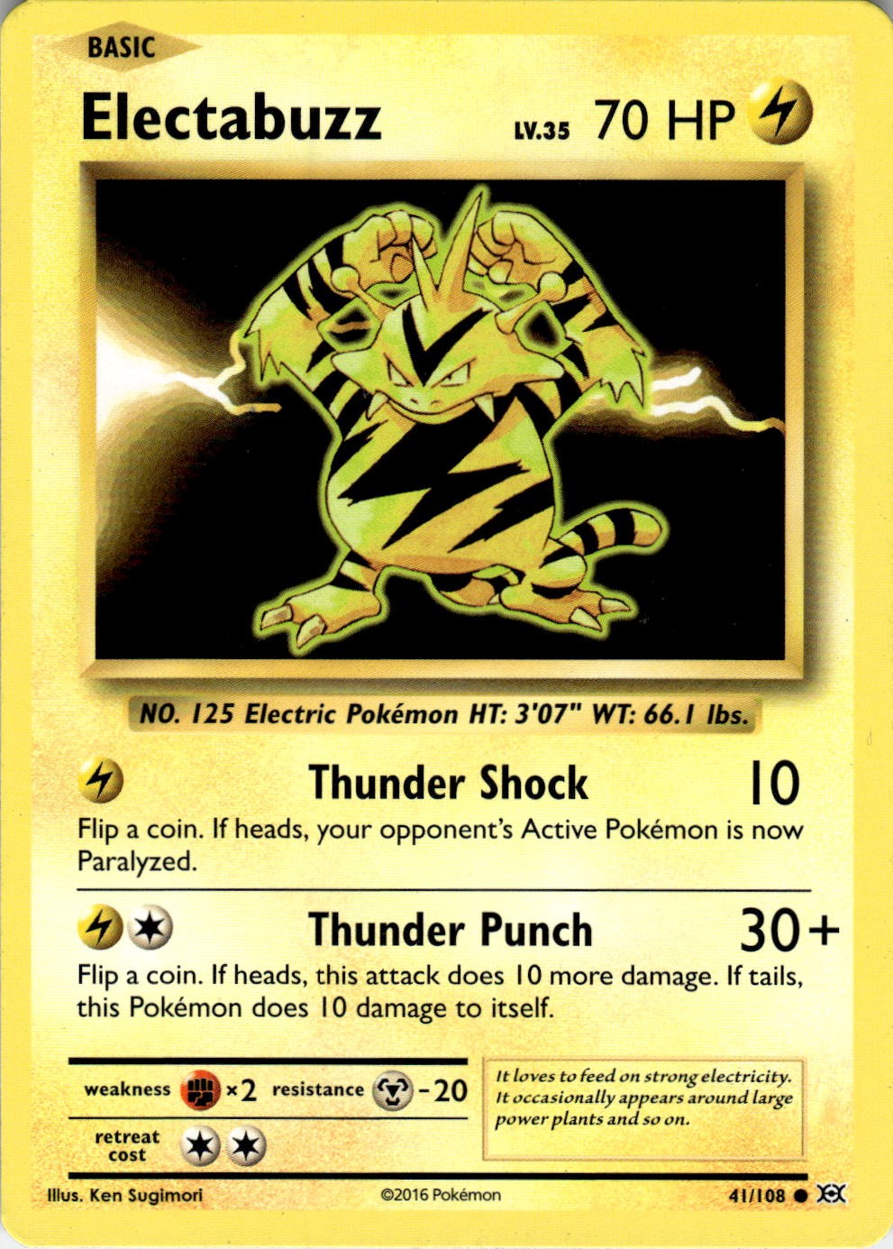 Electabuzz 41/108 Common Evolutions Pokemon Near Mint