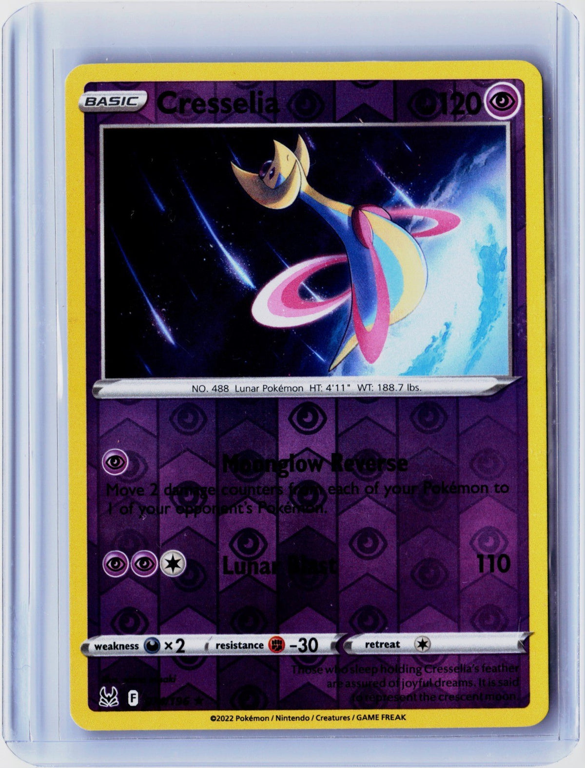 Cresselia Reverse Holo Holo Rare SWSH11: Lost Origin 074/196 NM