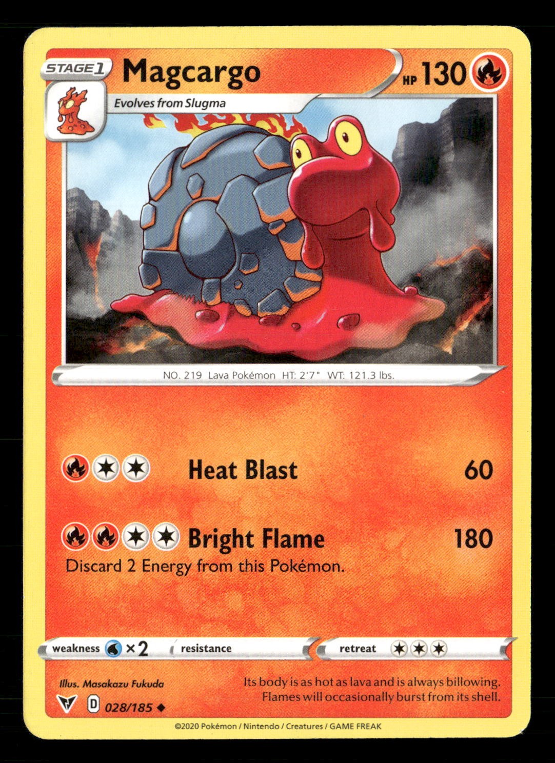 Magcargo Uncommon SWSH04: Vivid Voltage 028/185 NM