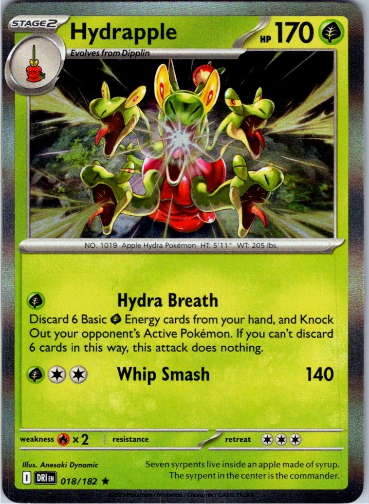 Hydrapple 018/182 Rare Destined Rivals Pokemon Holo Near Mint