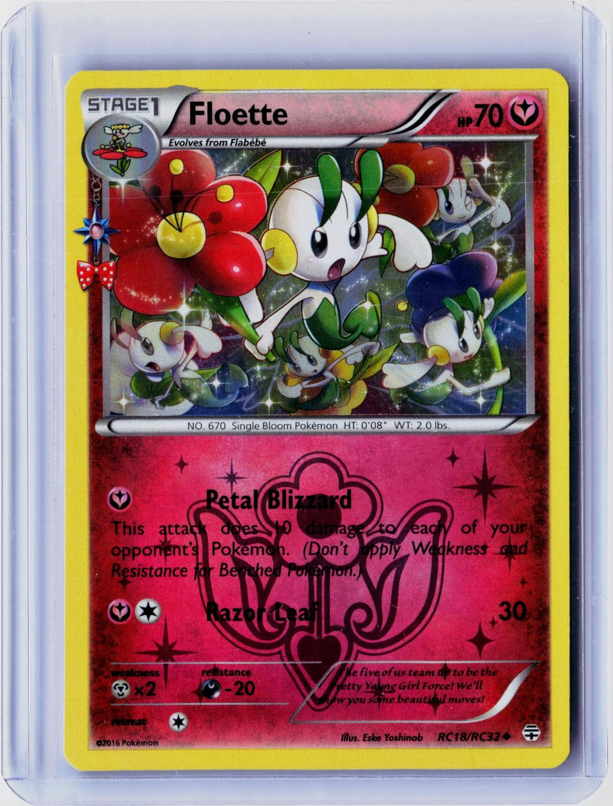 2016 POKEMON FLOETTE RC18/RC32 UNCOMMON GENERATIONS REVERSE HOLO NEAR MINT