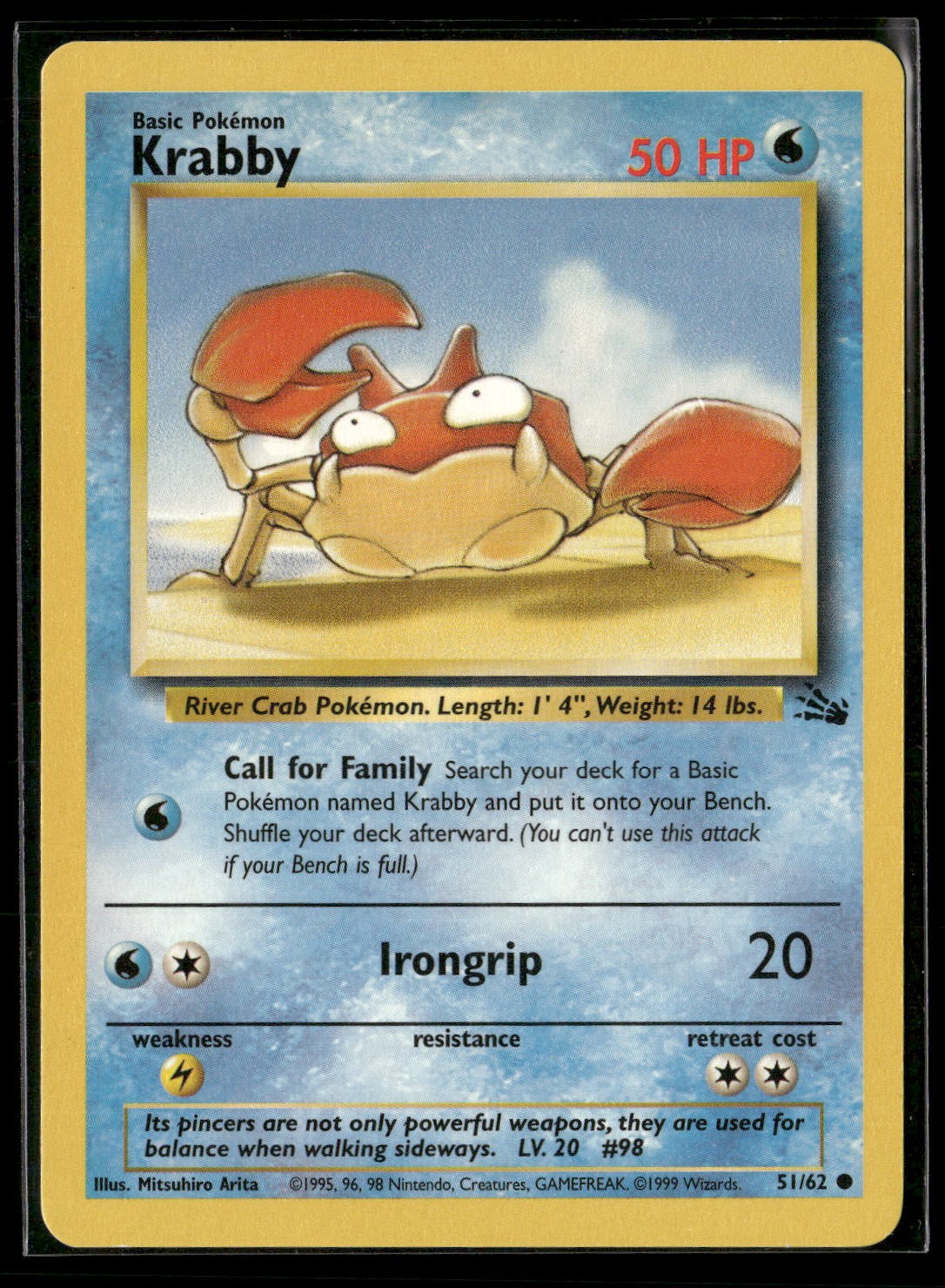 Krabby Unlimited Common Fossil 51/62 NM