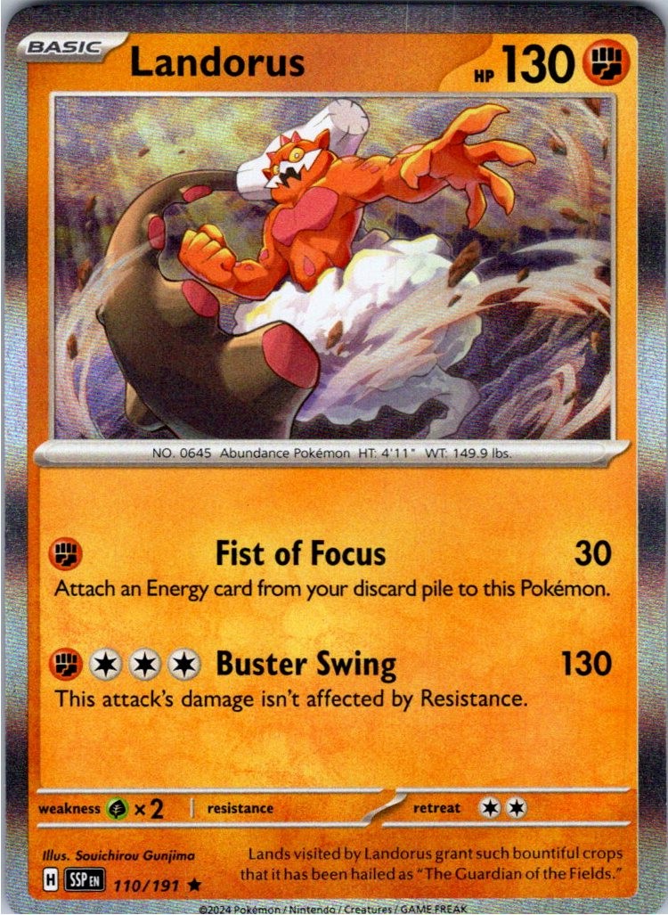 Landorus 110/191 Rare Surging Sparks Pokemon Holo Near Mint