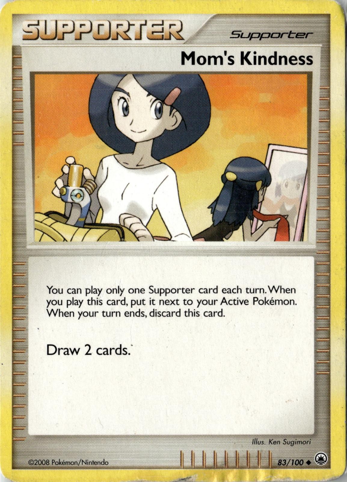 2008 POKEMON MOM'S KINDNESS 83/100 UNCOMMON MAJESTIC DAWN HEAVILY PLAYED