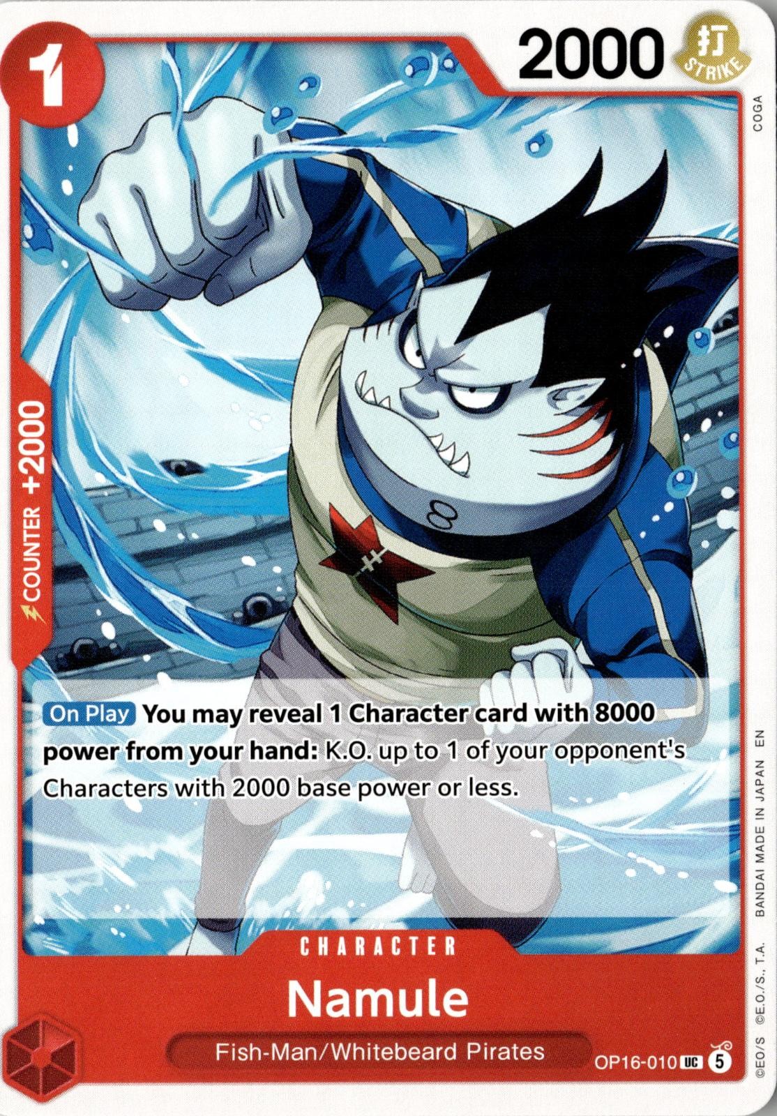 2026 ONE PIECE NAMULE OP16-010 UNCOMMON THE TIME OF BATTLE NEAR MINT
