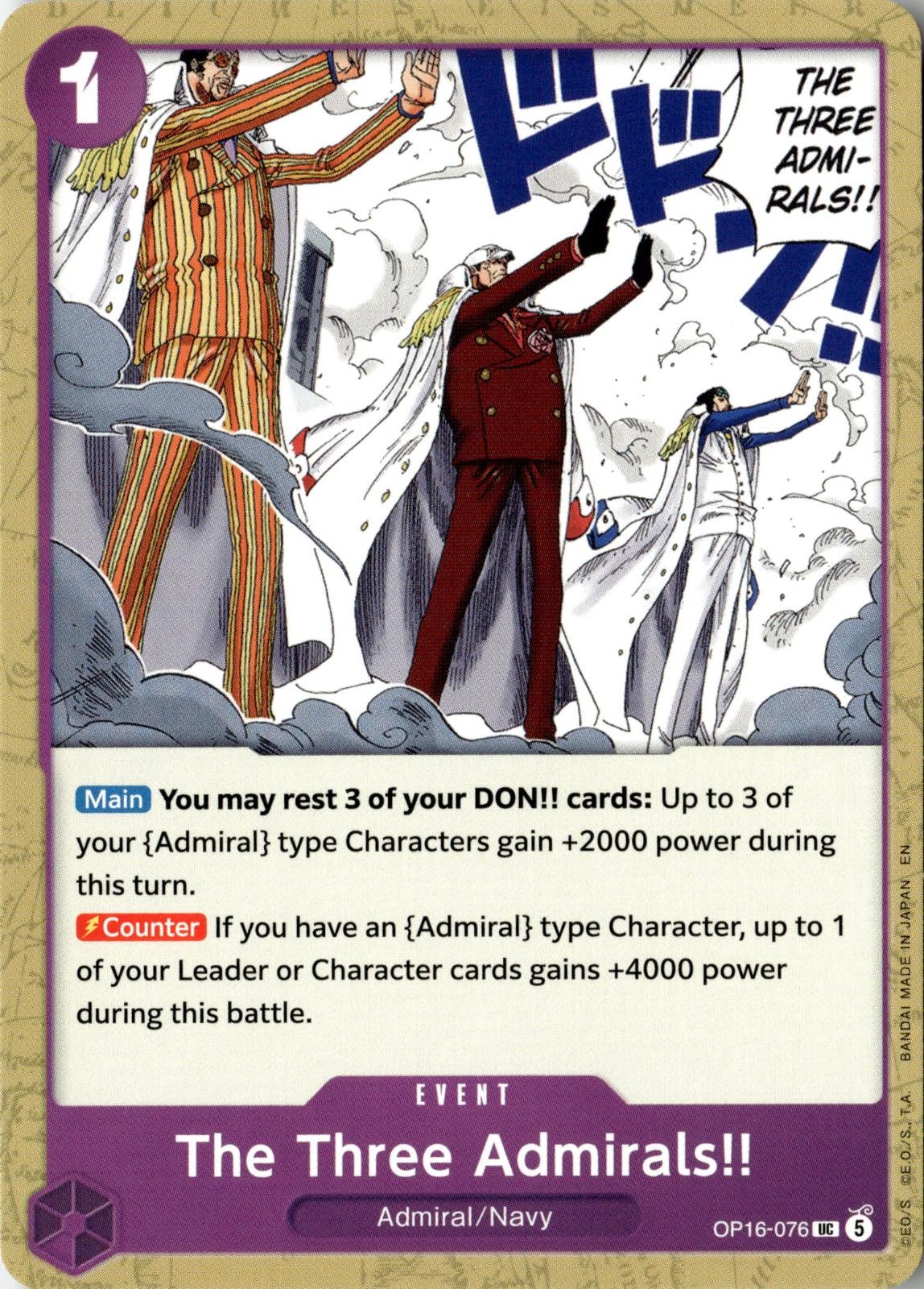 2026 ONE PIECE THE THREE ADMIRALS!! OP16-076 UNCOMMON THE TIME OF BATTLE NM