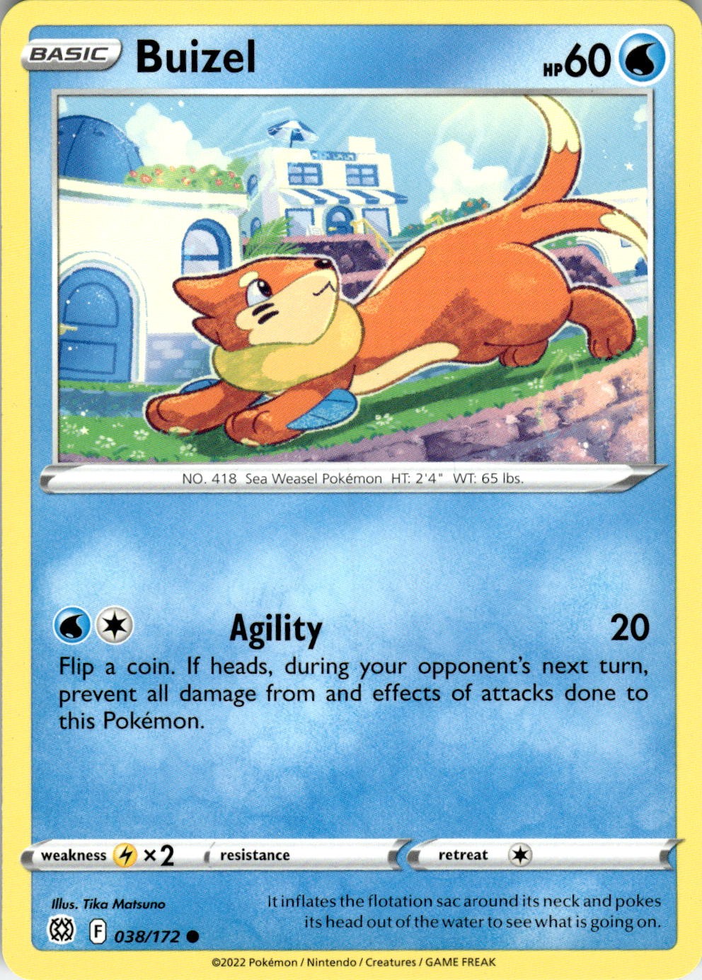 Buizel 038/172 Common Brilliant Stars Pokemon Near Mint