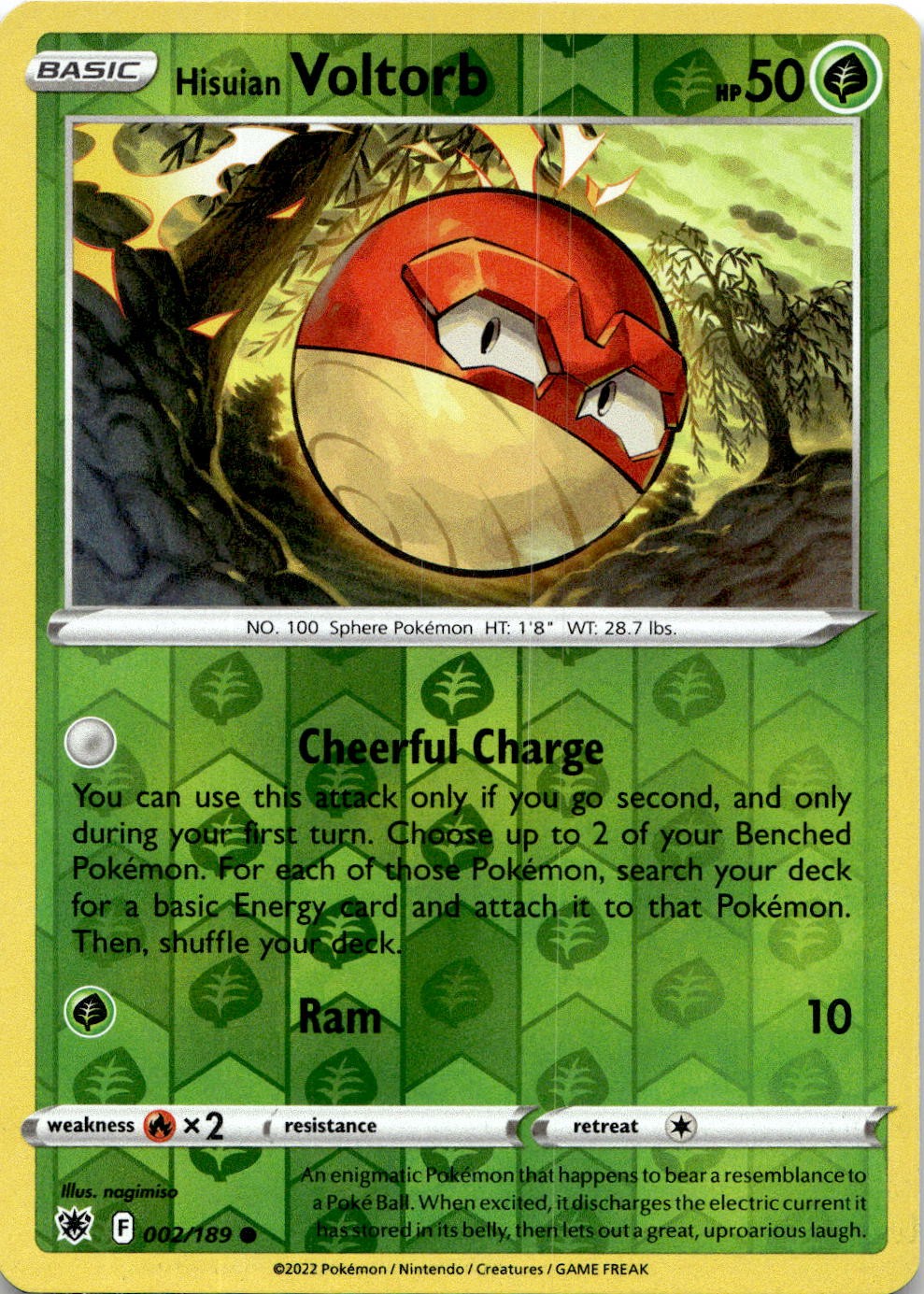 Hisuian Voltorb (Cosmos Holo) 2/189 Promo Deck Exclusives Pokemon Near Mint