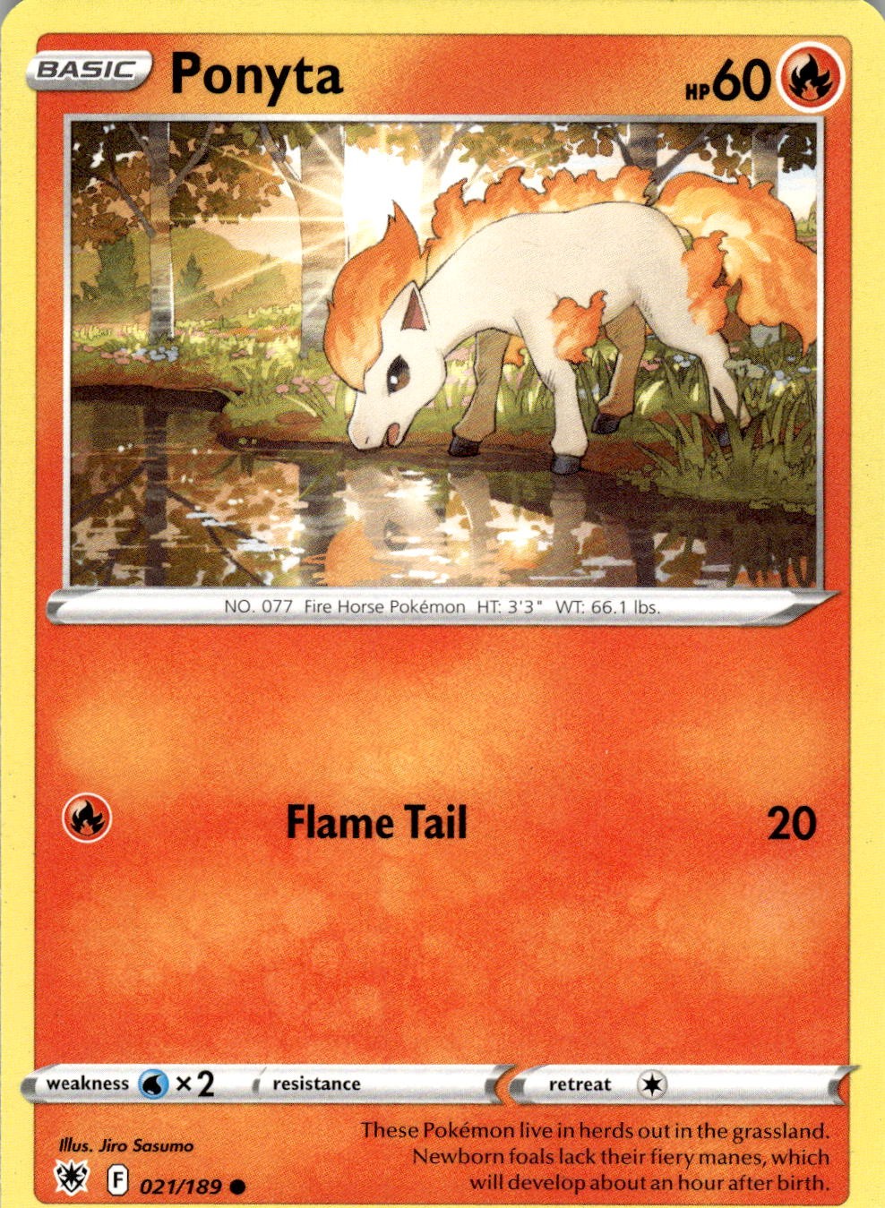 Ponyta 021/189 Common Astral Radiance Pokemon Near Mint