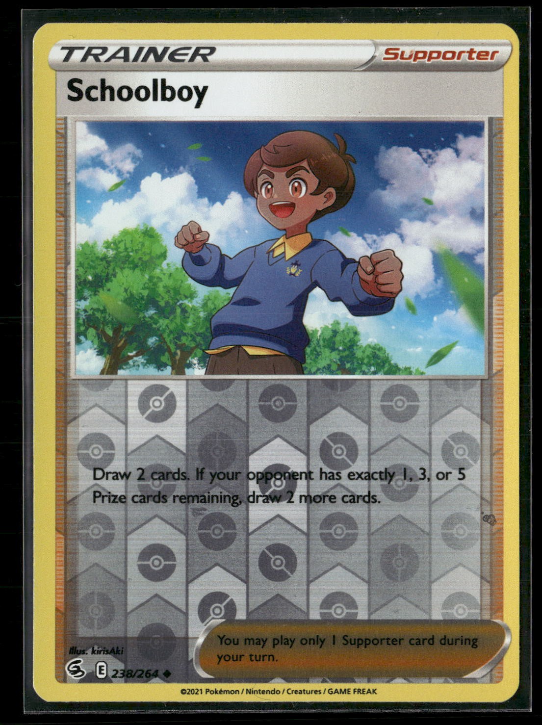 Schoolboy Reverse Holo Uncommon SWSH08: Fusion Strike 238/264 NM