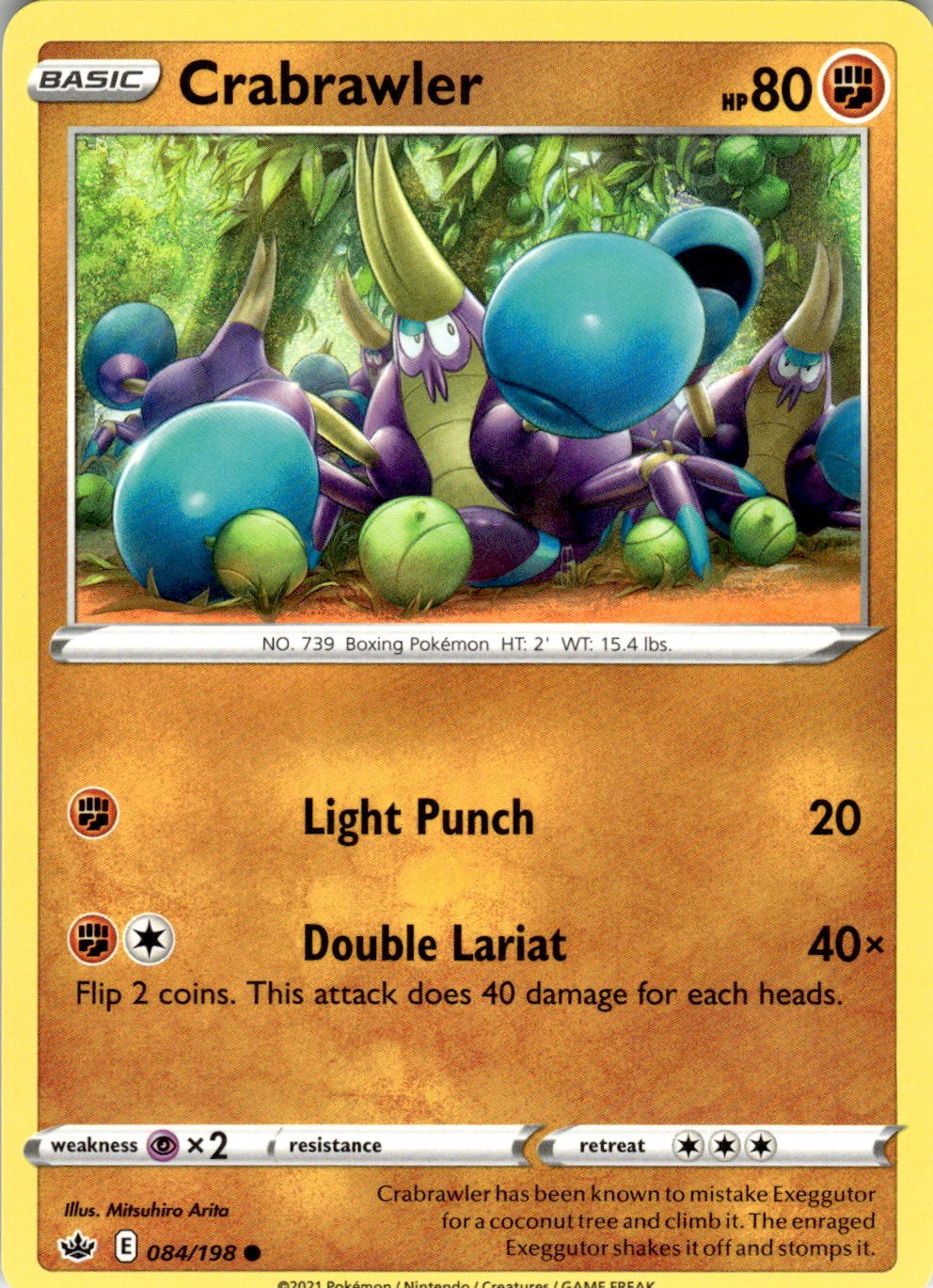 Crabrawler 084/198 Common Chilling Reign Pokemon Near Mint