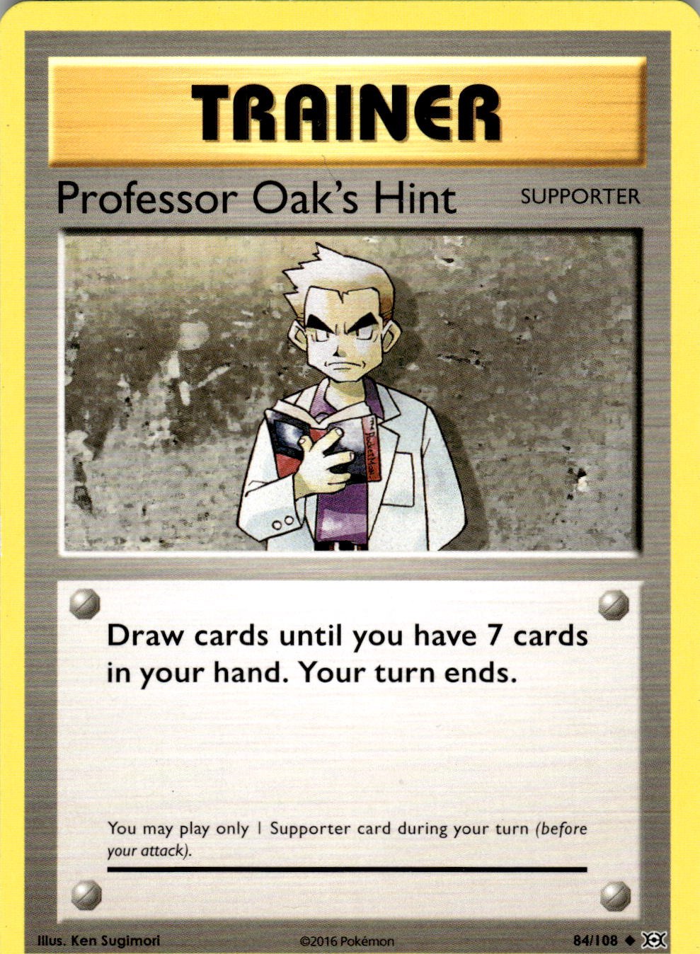 Professor Oak's Hint 84/108 Uncommon Evolutions Pokemon Near Mint