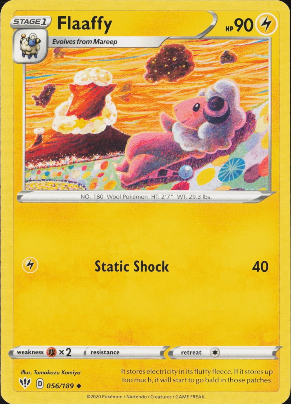 Flaaffy Uncommon SWSH03: Darkness Ablaze 056/189 NM