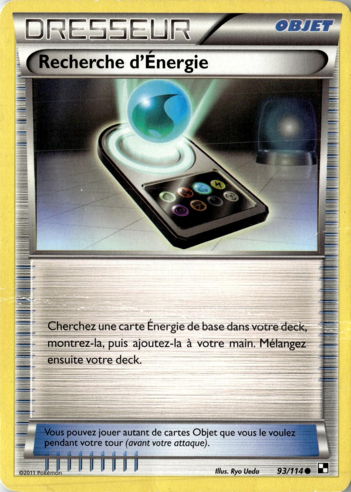 2011 POKEMON ENERGY SEARCH 93/114 COMMON BLACK & WHITE HEAVILY PLAYED