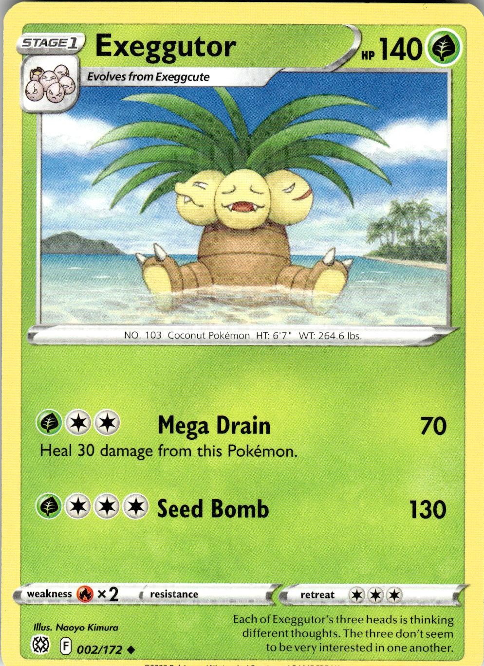 Exeggutor 002/172 Uncommon Brilliant Stars Pokemon Near Mint