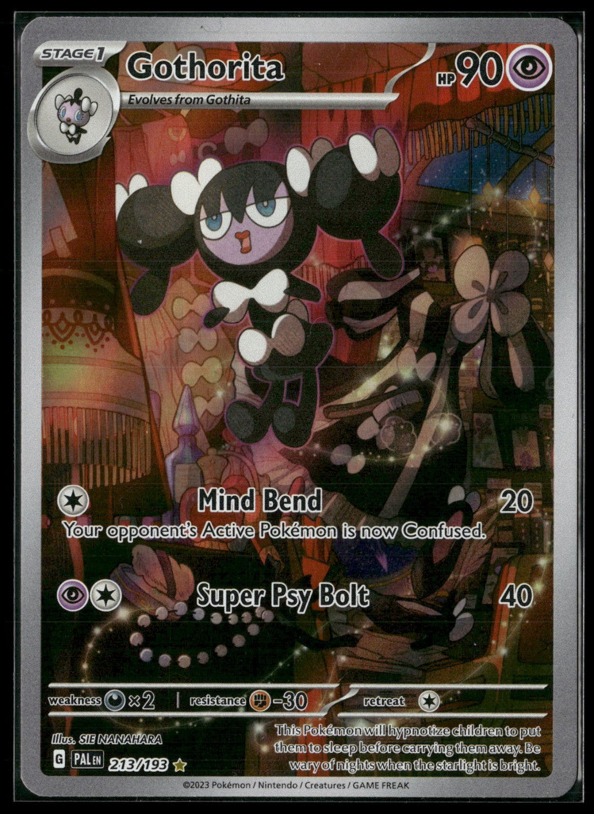 Gothorita Holo Illustration Rare SV02: Paldea Evolved 213/193 NM