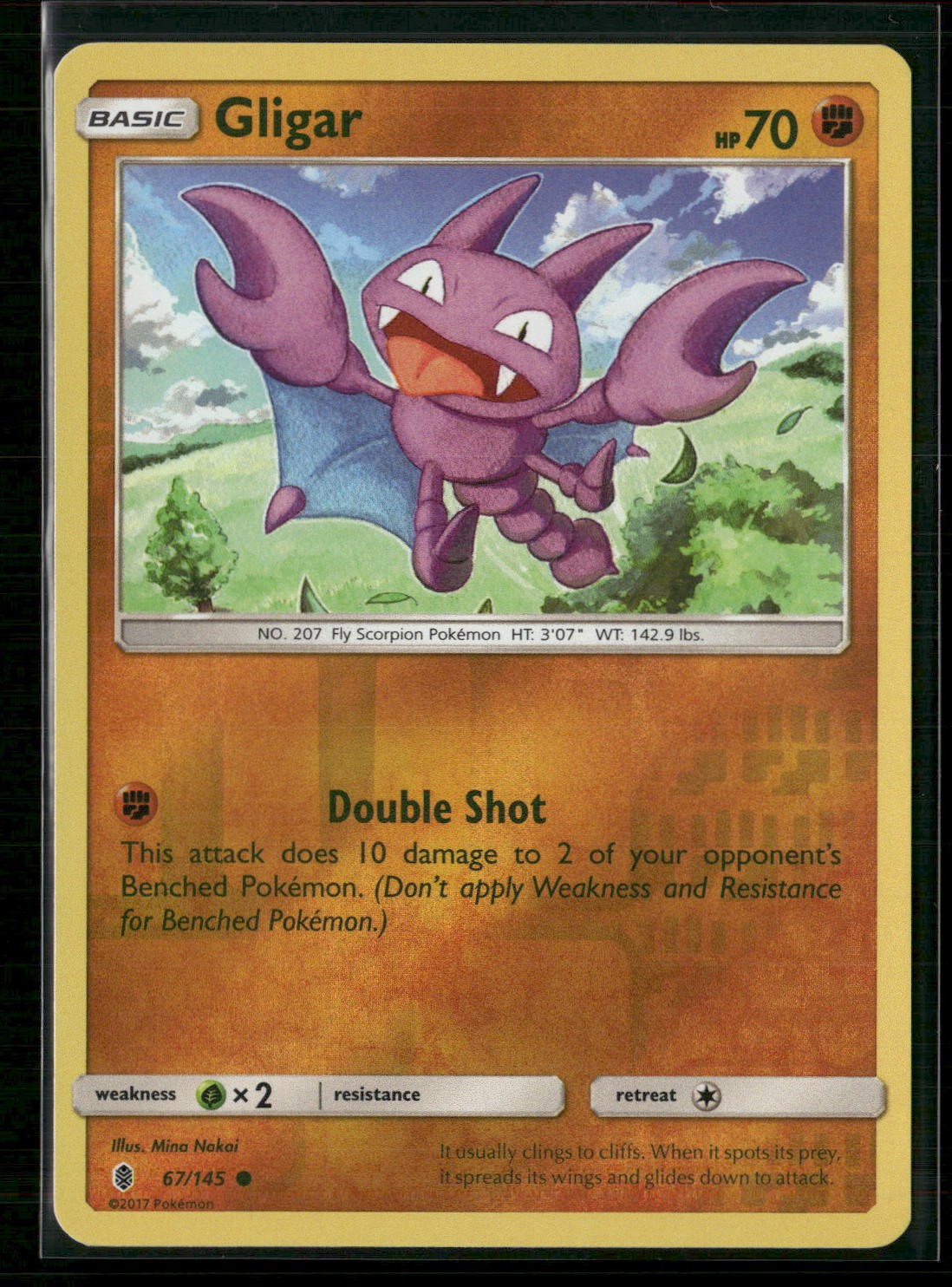 Gligar Reverse Holo Common SM - Guardians Rising 67/145 NM