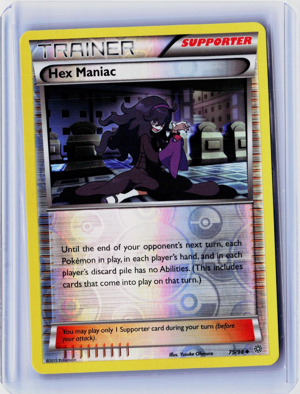 2015 POKEMON HEX MANIAC 75/98 UNCOMMON ANCIENT ORIGINS REVERSE HOLO NEAR MINT