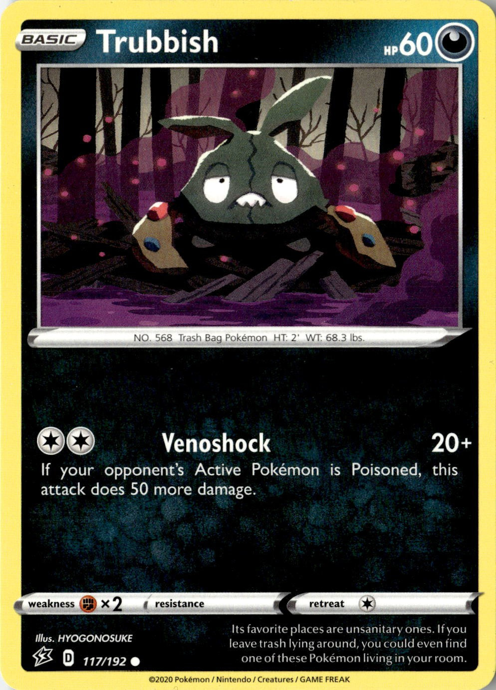 2020 POKEMON TRUBBISH 117/192 COMMON REBEL CLASH NEAR MINT