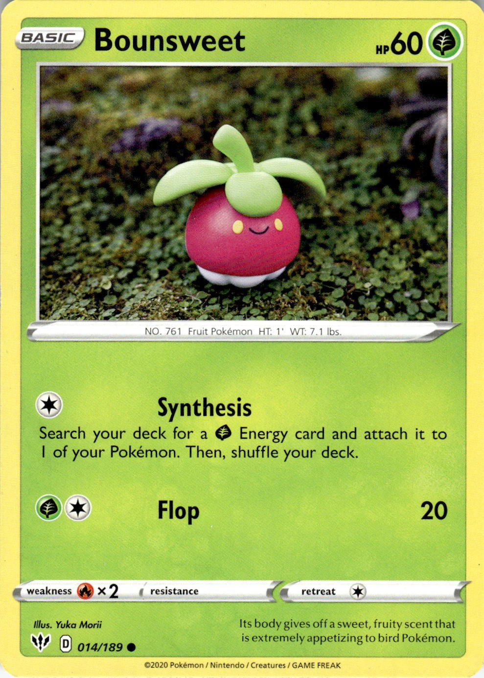 Bounsweet 014/189 Common Darkness Ablaze Pokemon Near Mint