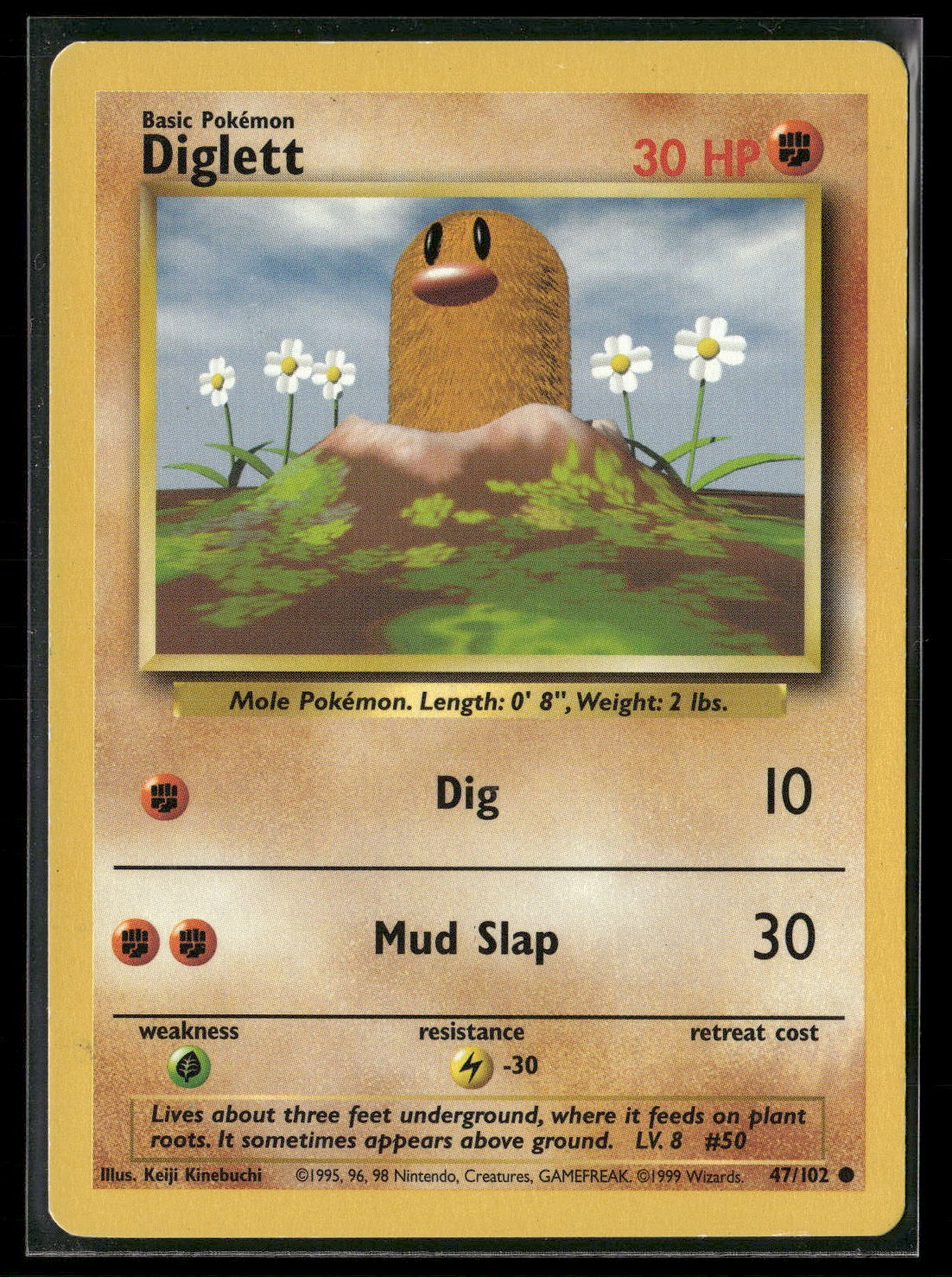 Diglett Common Base Set 047/102 LP