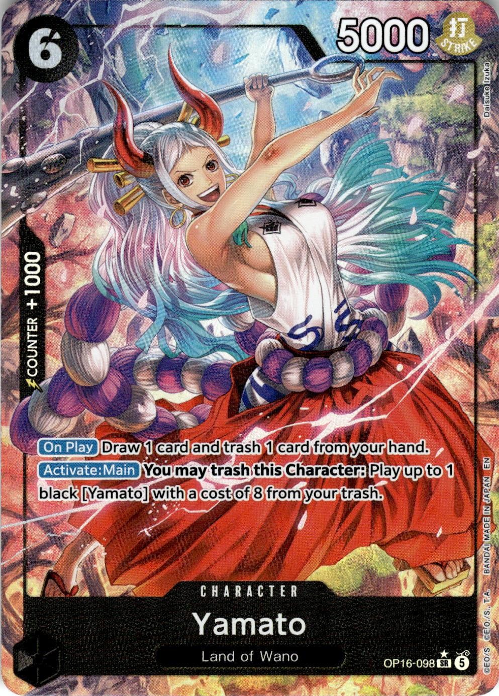 ONE PIECE YAMATO (098) (ALTERNATE ART) OP16-098 THE TIME OF BATTLE FOIL NM