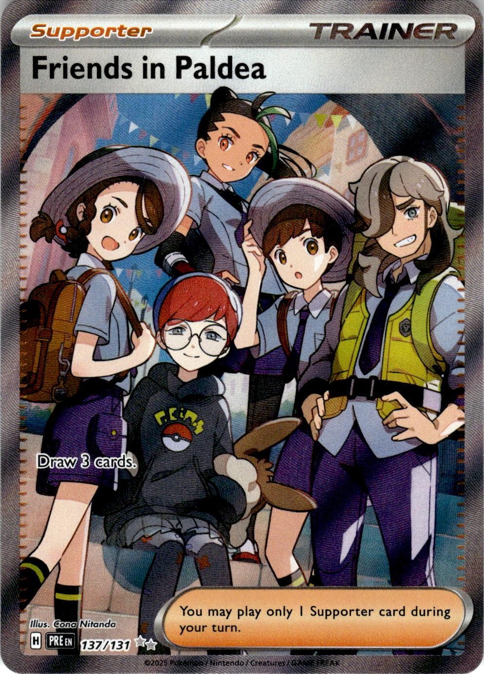 2025 POKEMON FRIENDS IN PALDEA 137/131 ULTRA RARE PRISMATIC EVOLUTIONS HOLO NM
