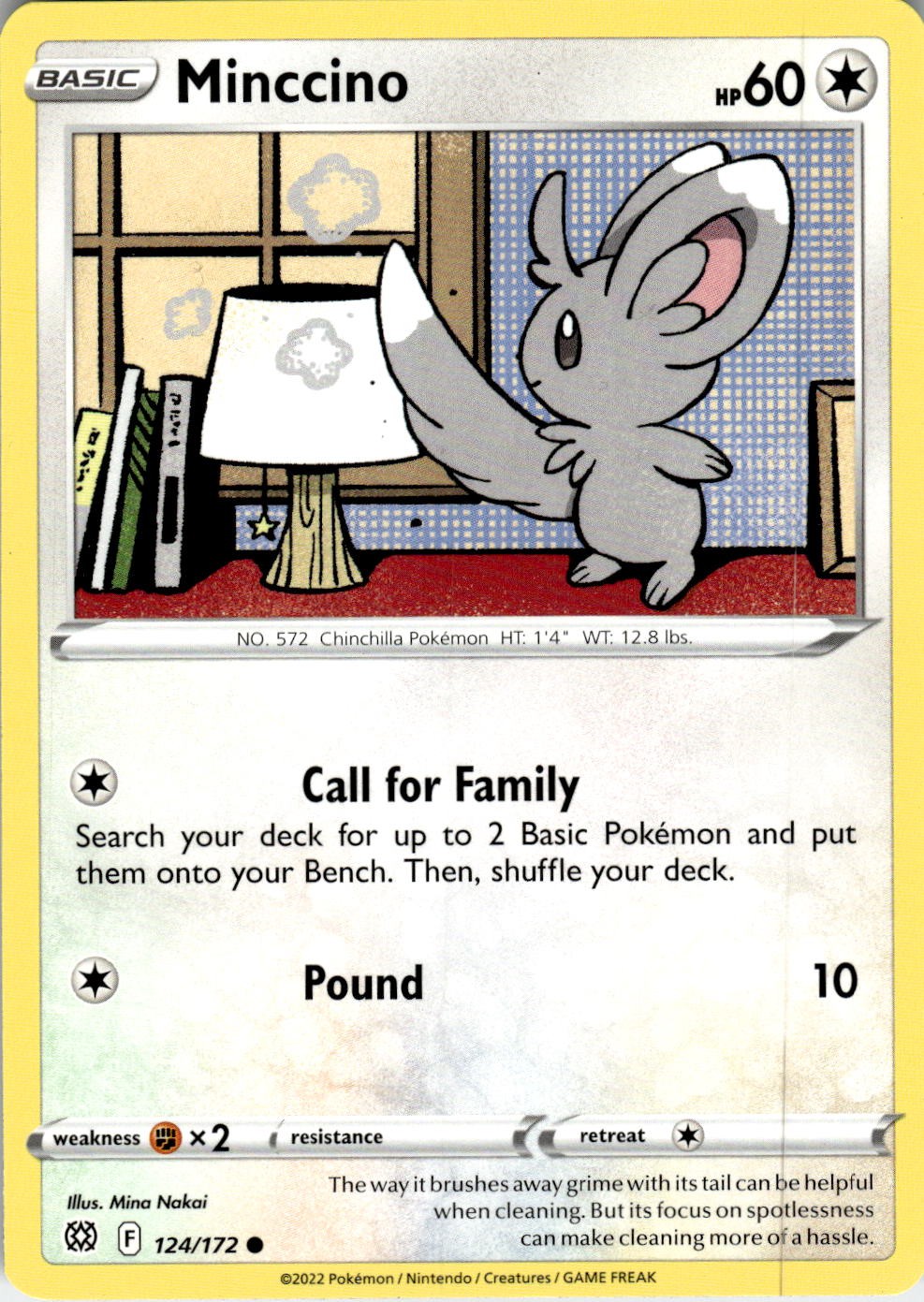 Minccino 124/172 Common Brilliant Stars Pokemon Near Mint
