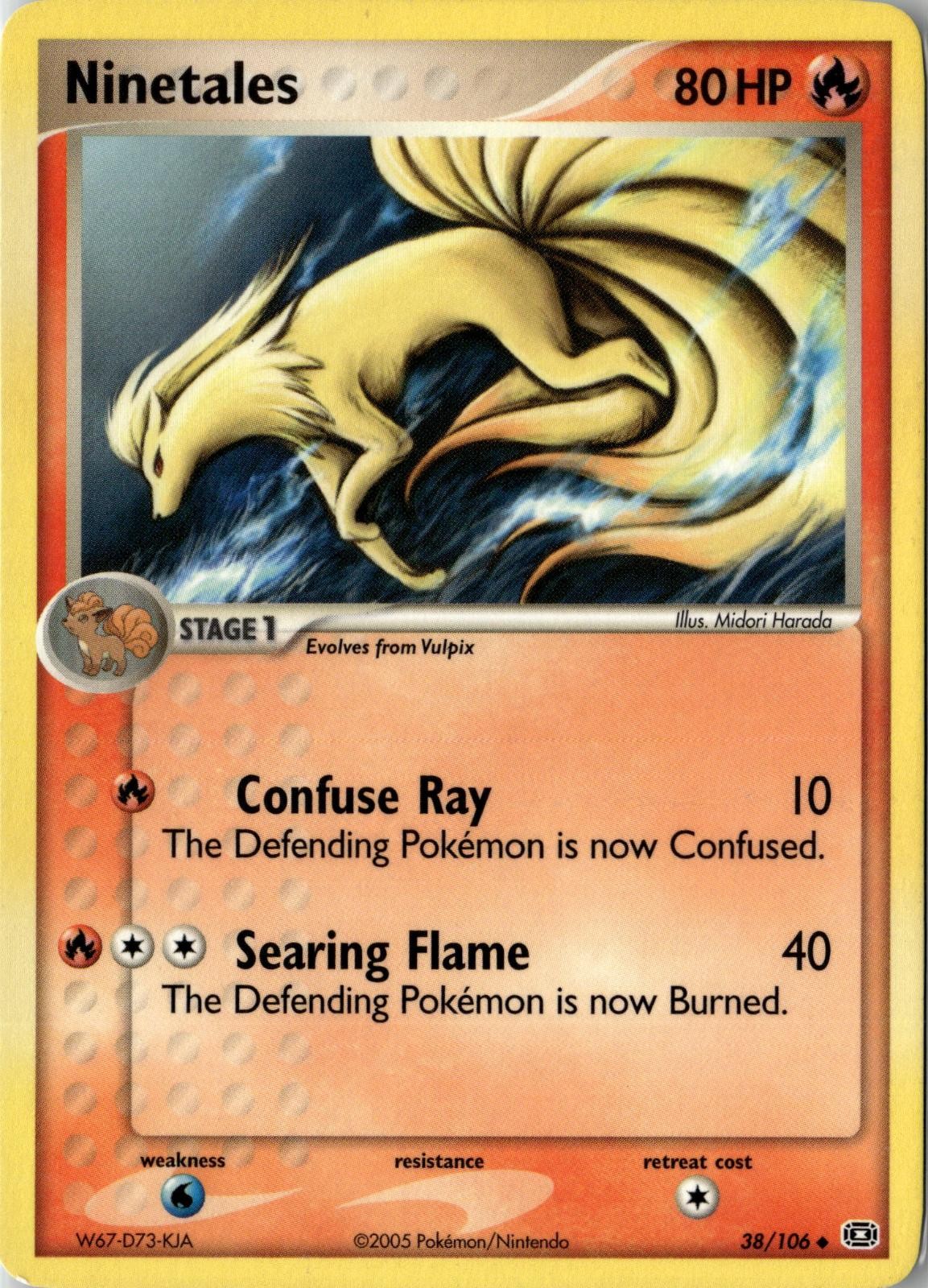 2005 POKEMON NINETALES 38/106 UNCOMMON EMERALD NEAR MINT