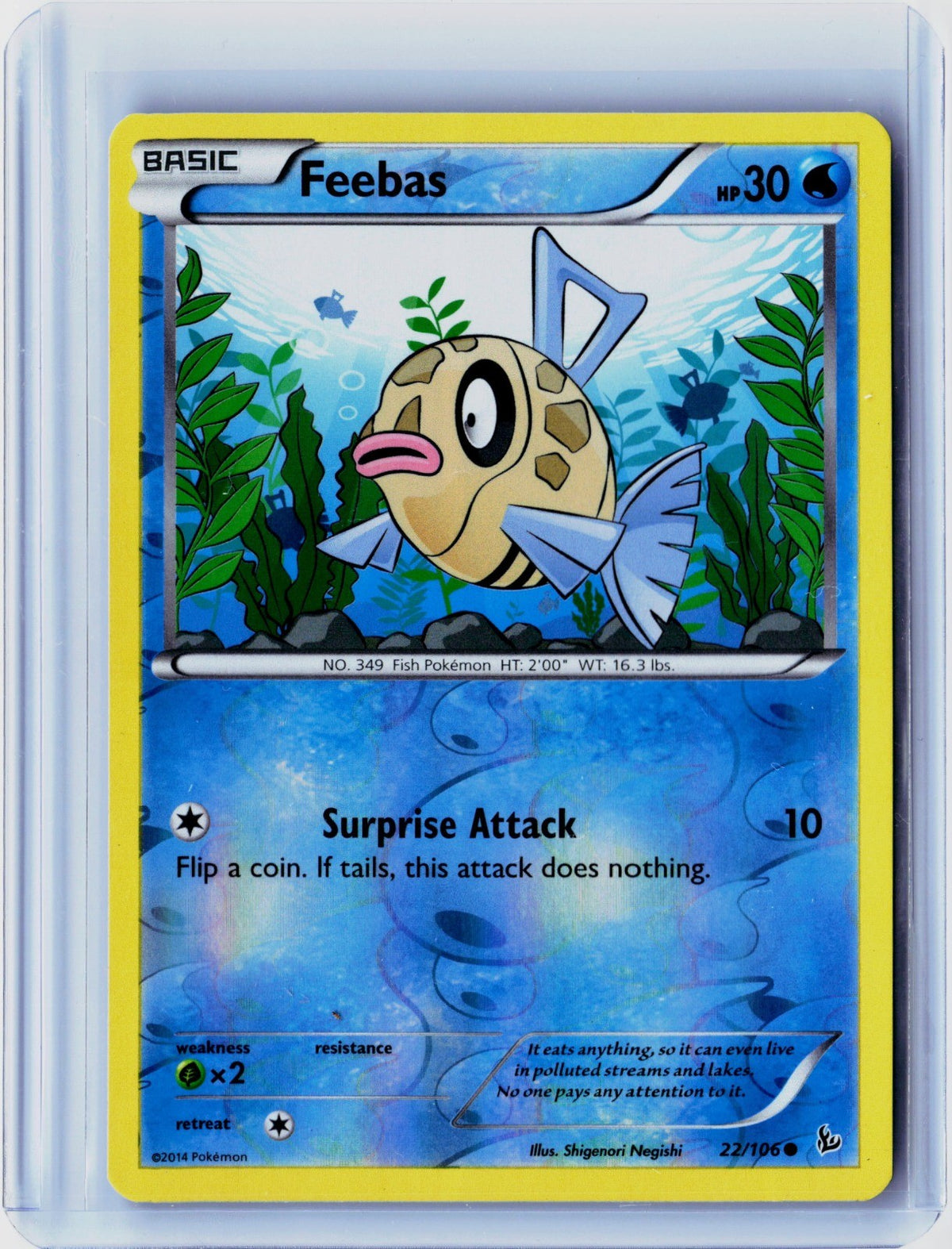 Feebas Reverse Holo Common XY - Flashfire 22/106 NM