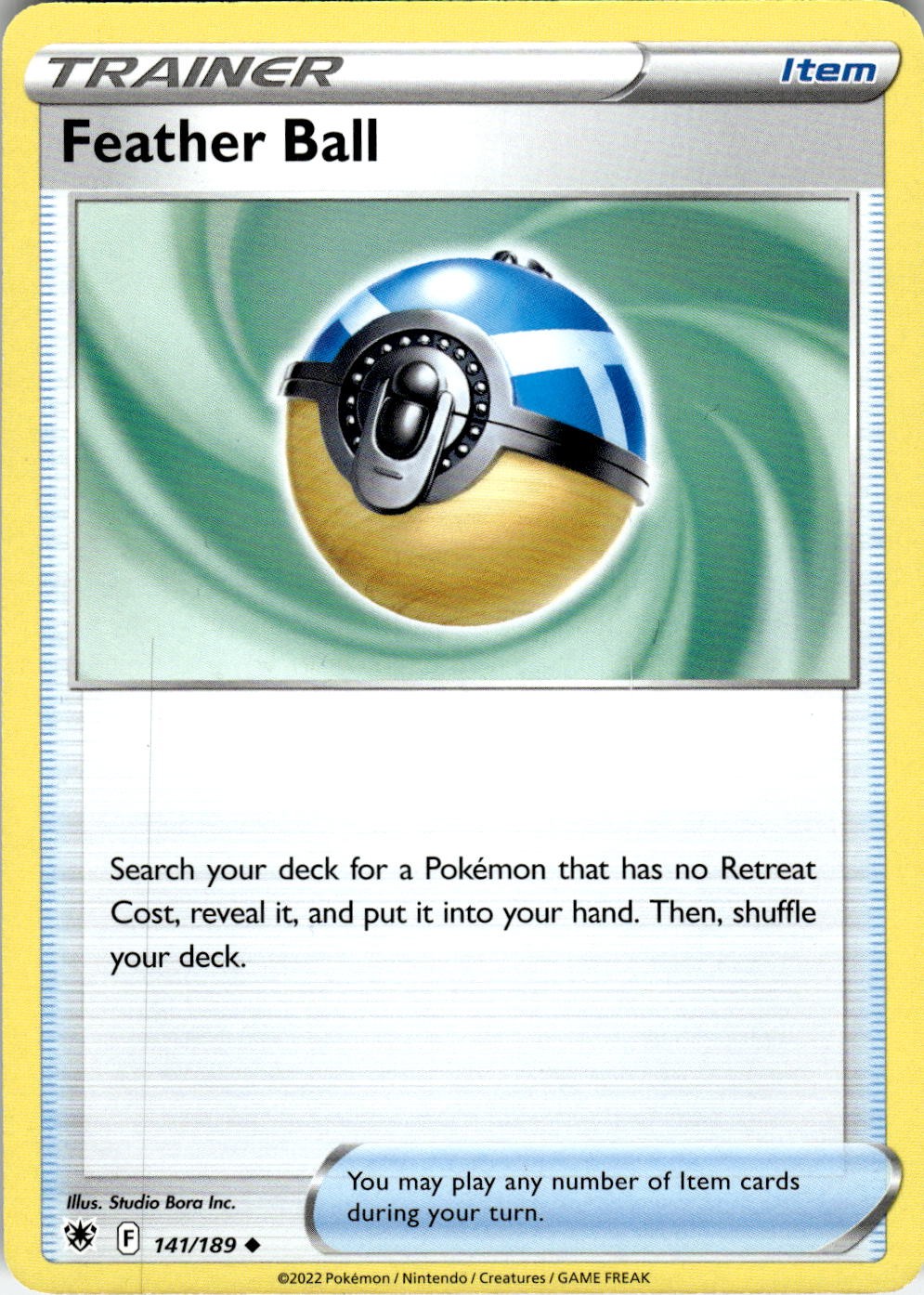 Feather Ball 141/189 Uncommon Astral Radiance Pokemon Near Mint