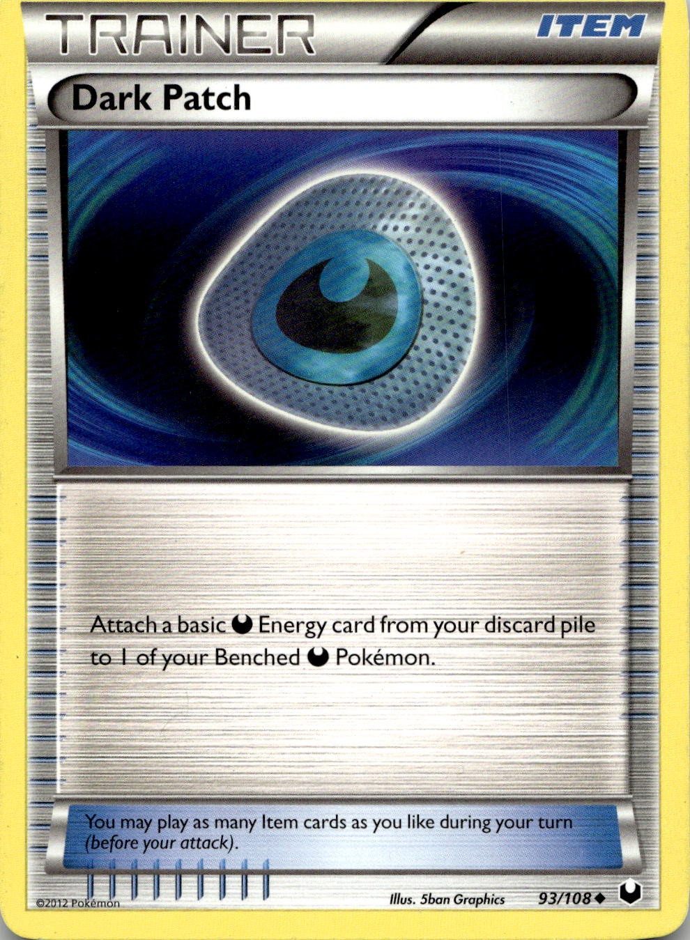 Dark Patch 93/108 Uncommon Dark Explorers Pokemon Lightly Played