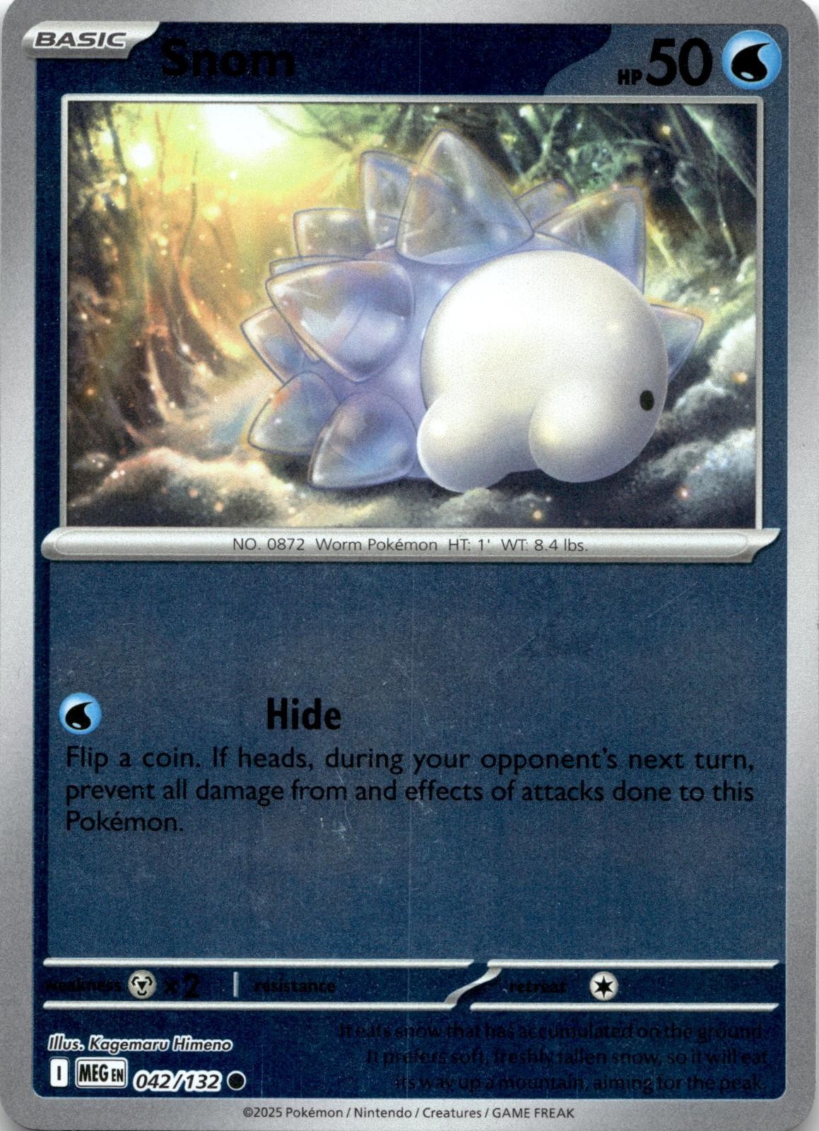 Snom 042/132 Common Mega Evolution Pokemon Reverse Holo Near Mint