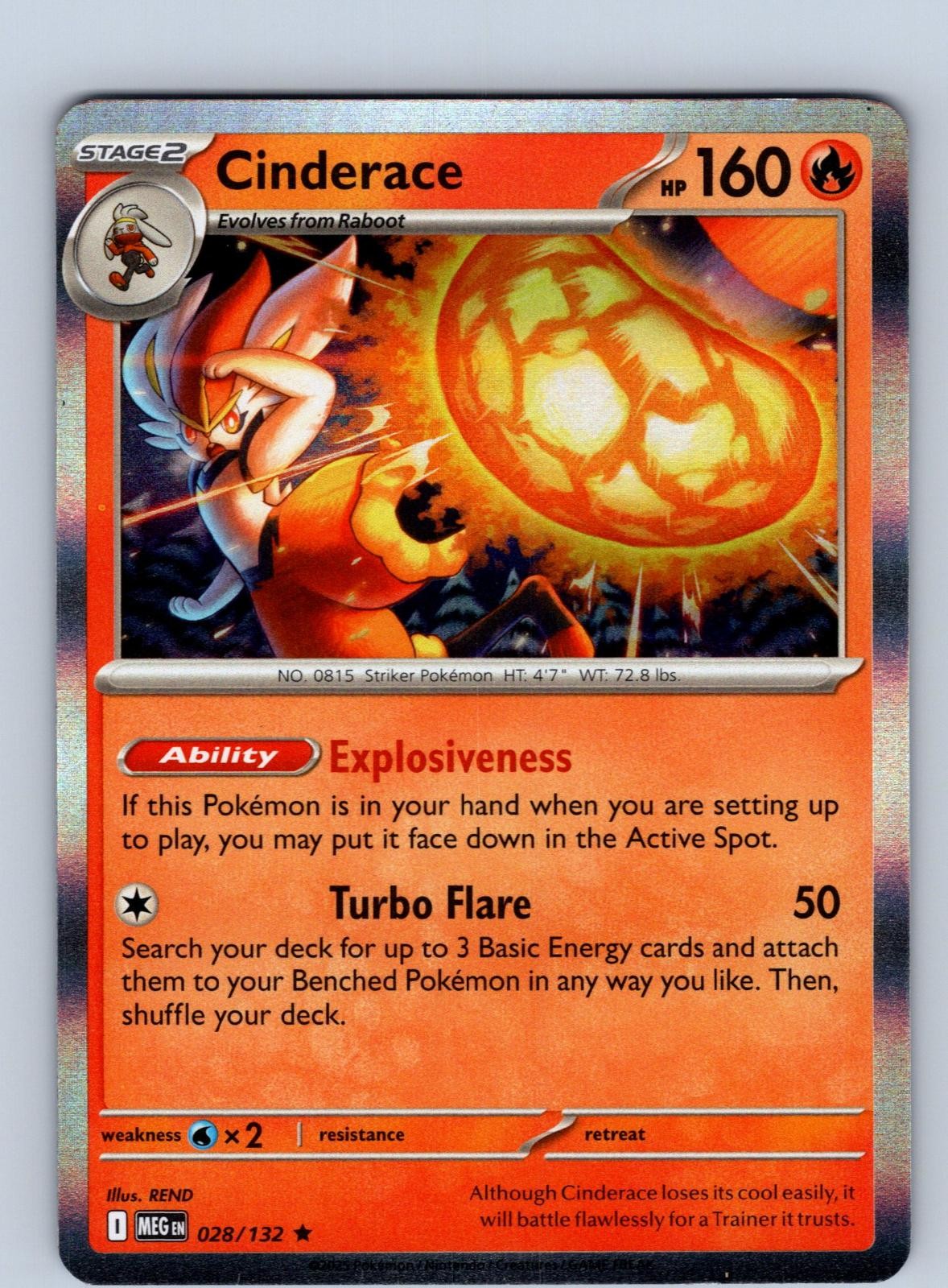 Cinderace 028/198 Holo Rare Chilling Reign Pokemon Near Mint