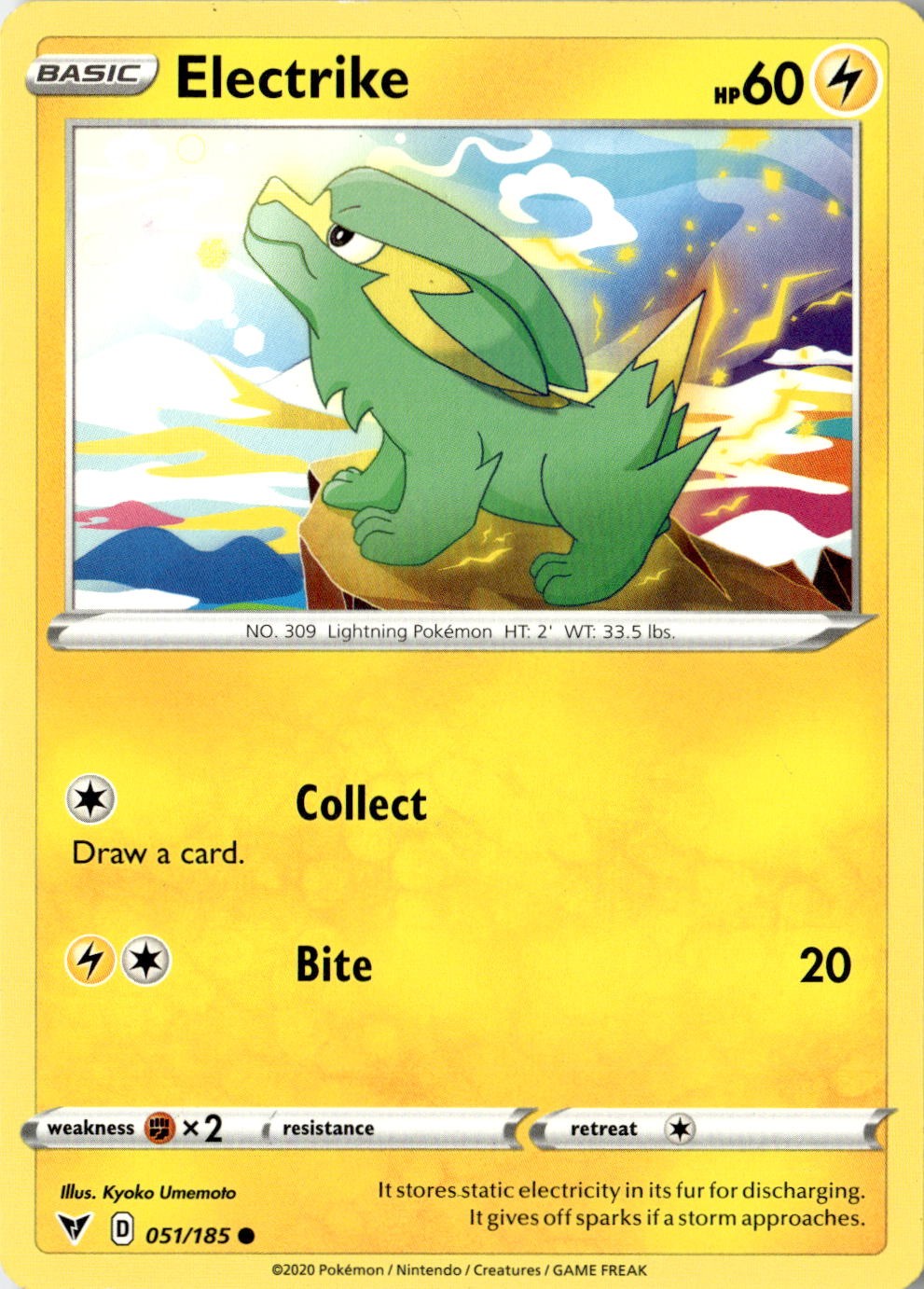 2020 POKEMON ELECTRIKE 051/185 COMMON VIVID VOLTAGE NEAR MINT